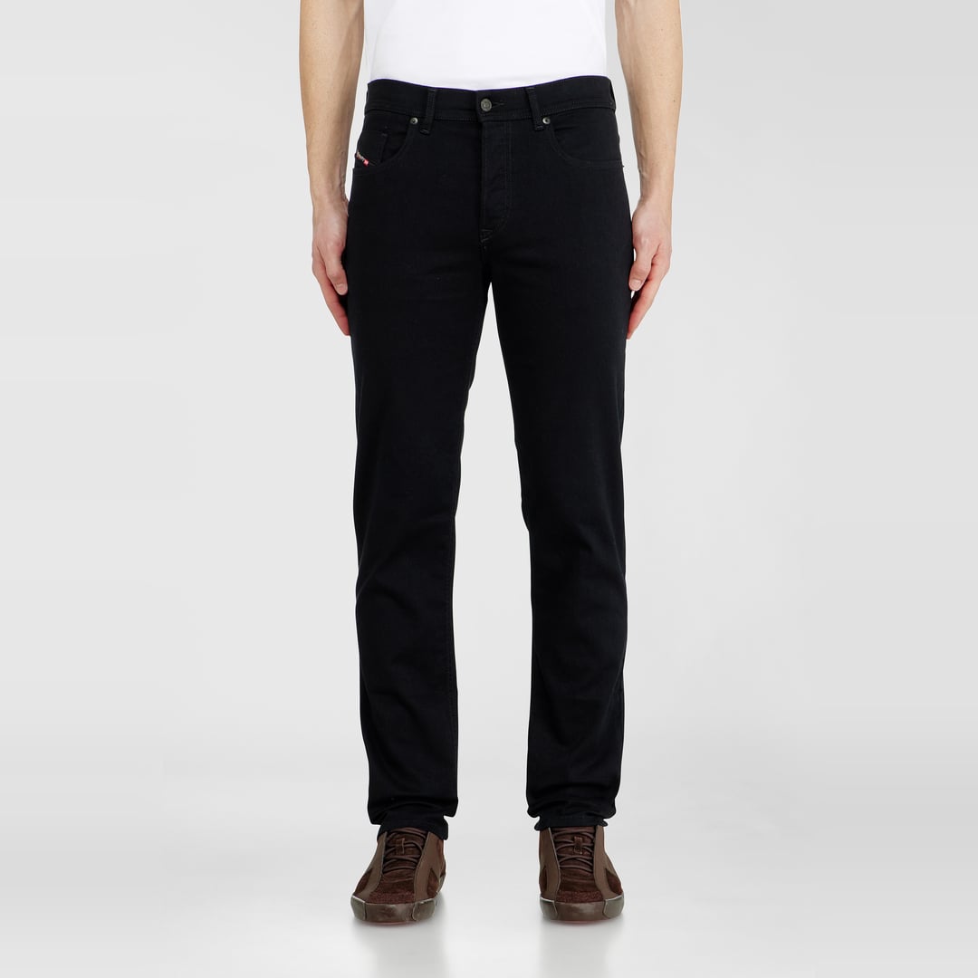 Diesel Jeans Regular Taille Basse 1985 Larkee, Noir/Gris foncé, Fermeture boutonnée