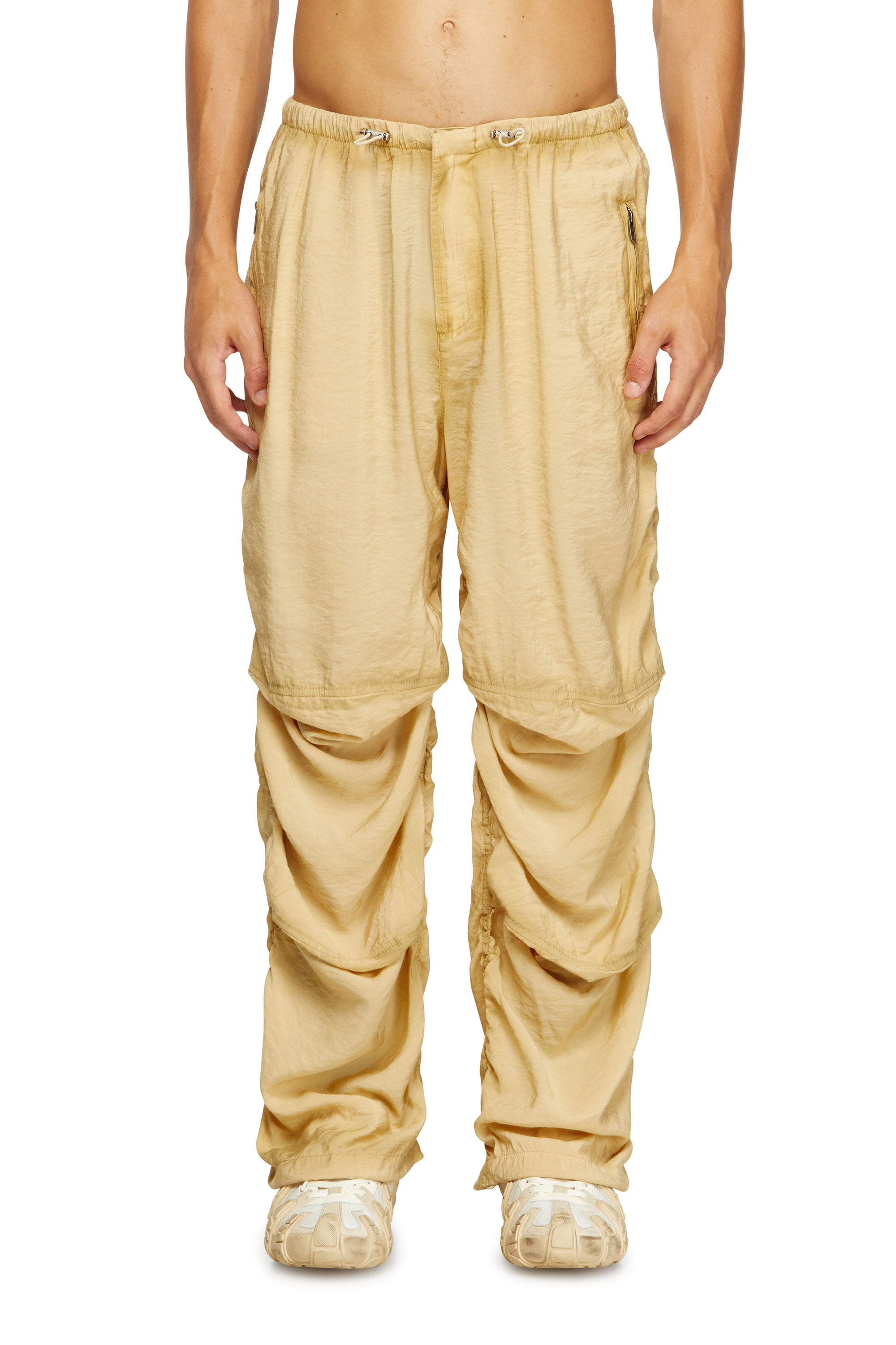 Diesel P-daily Layered Drawstring Trousers In Neutral
