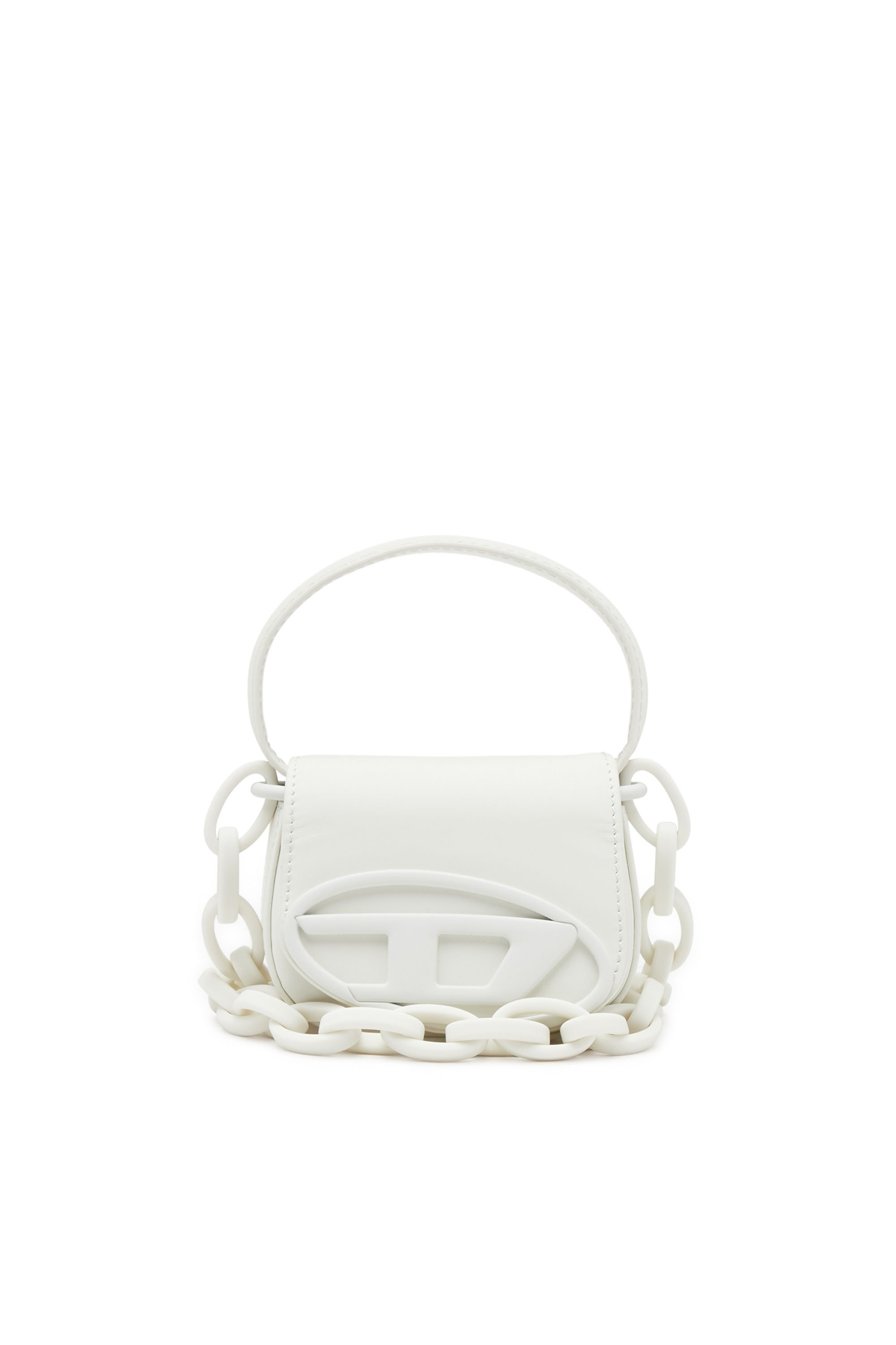 Diesel - 1DR Xs - Iconic mini bag in matte leather - Crossbody Bags - Woman - White