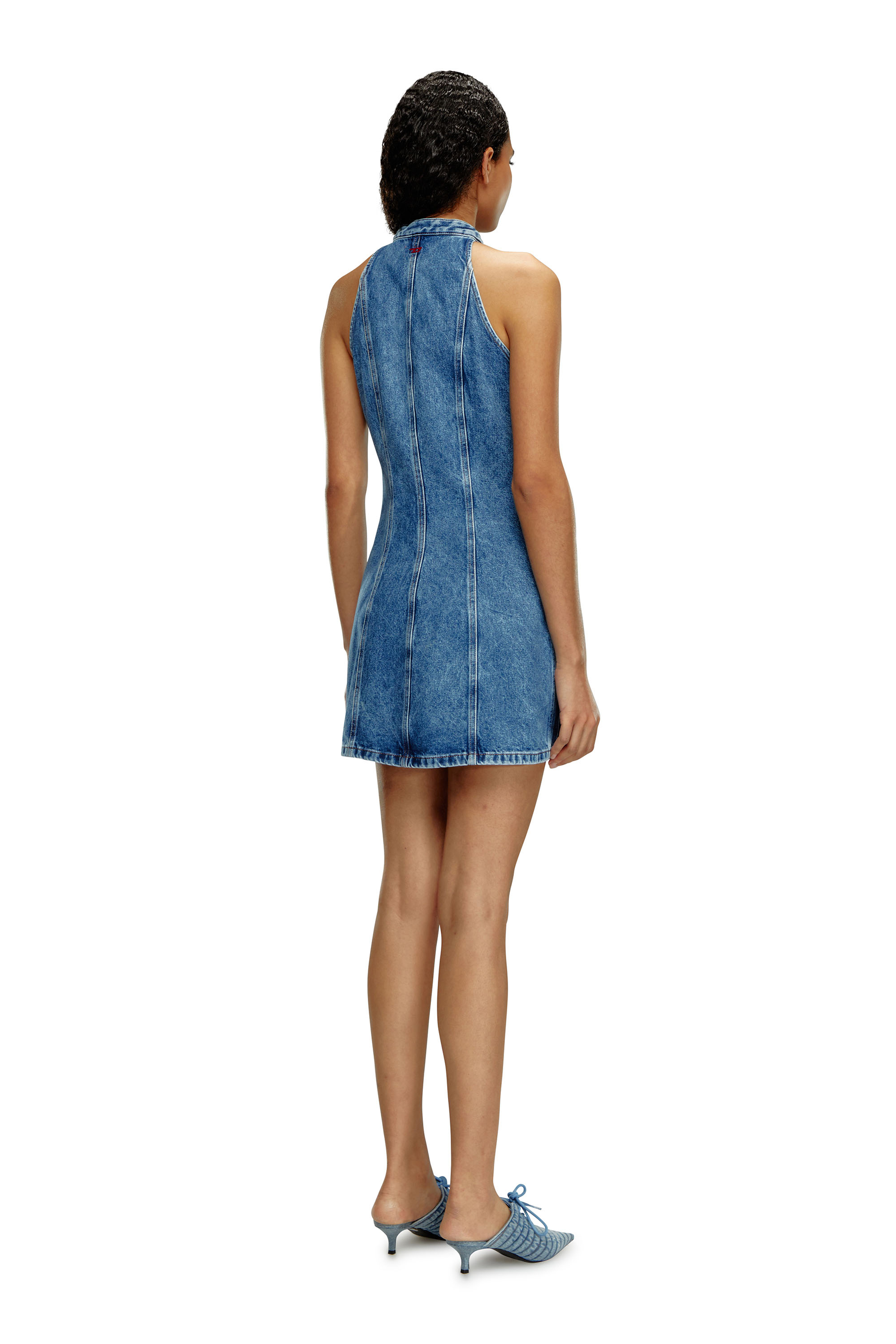 Diesel - Mini-robe en denim stretch - Robes - Femme - Bleu