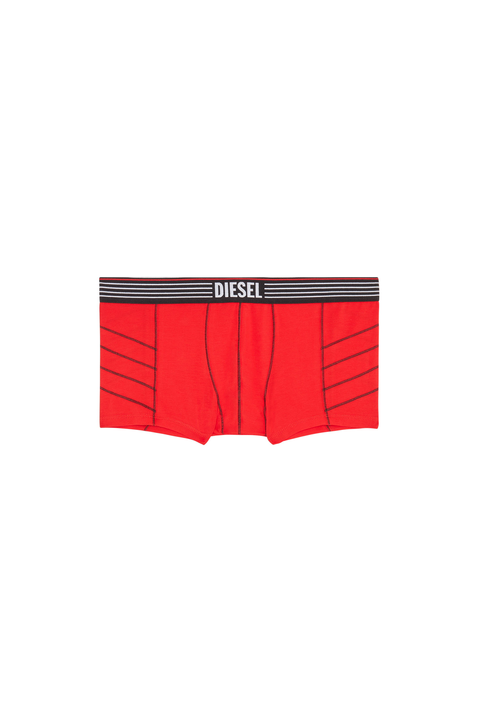 Diesel - Boxer lungo con impunture a contrasto - Boxer - Uomo - Rosso