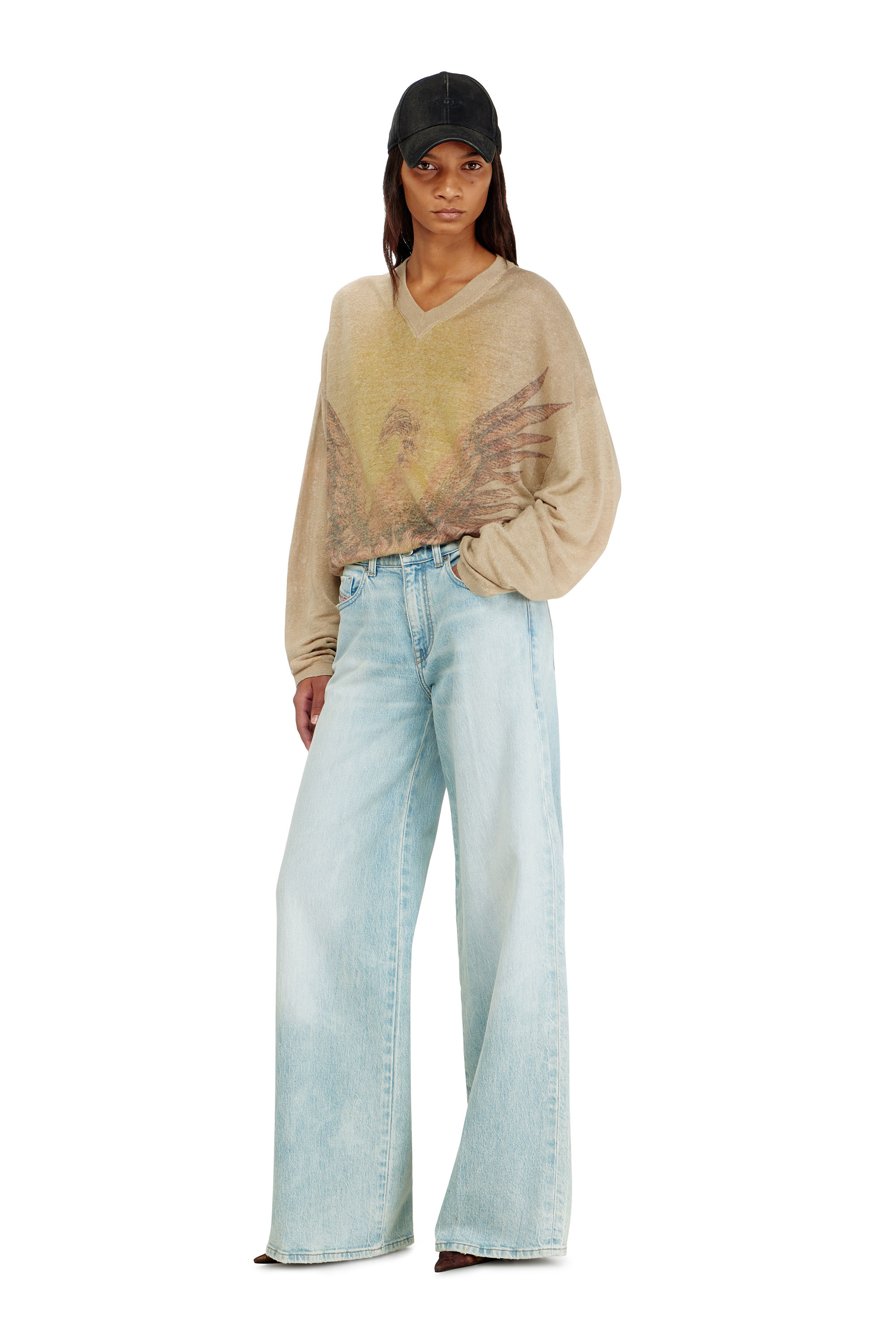 Diesel - Woman's Flare Jeans 1978 D-Akemi 0KBBX, Light Blue - 1