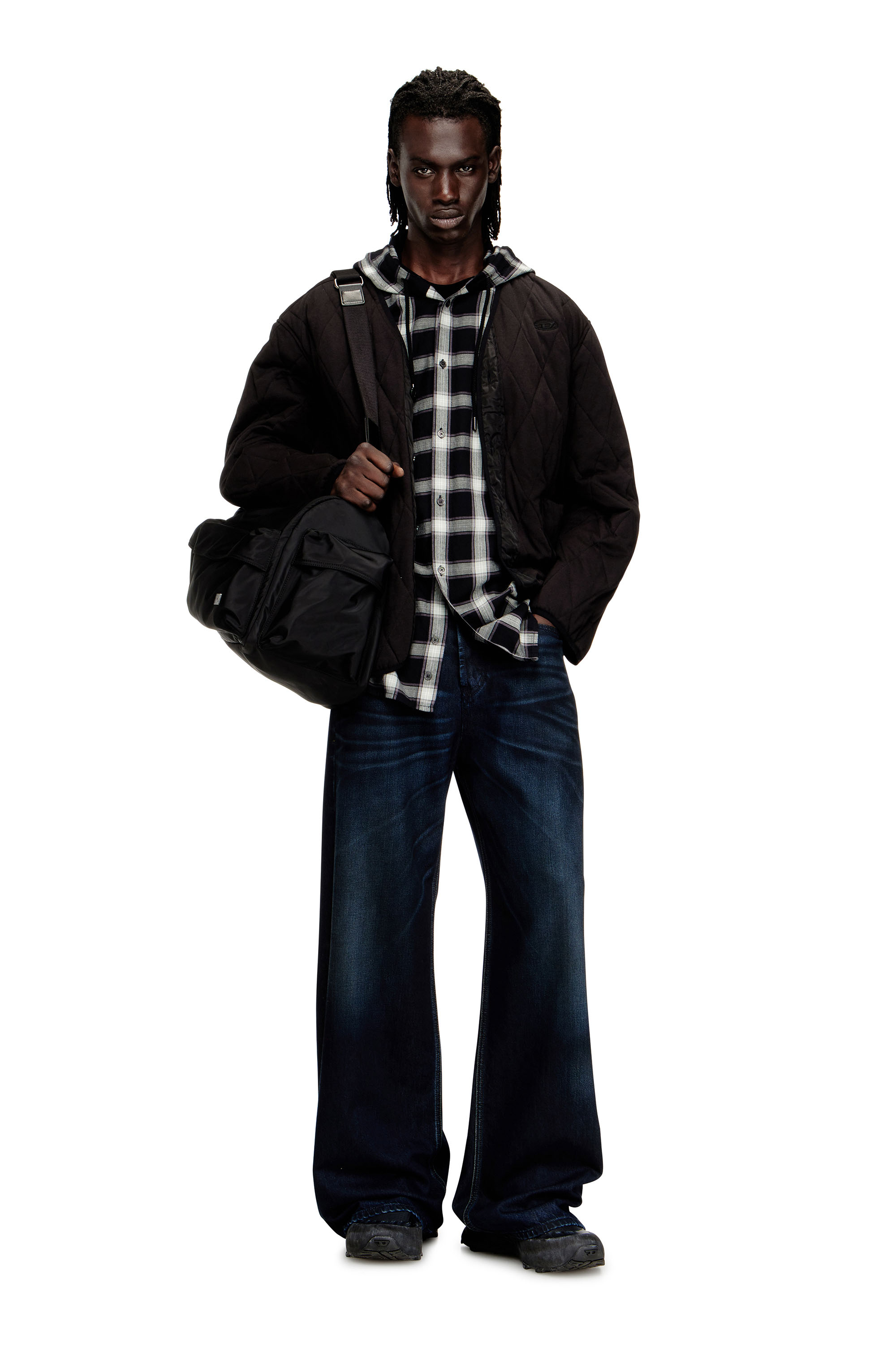 Diesel - S-BOYS, Man's Quilted liner-style jacket in Brown - 1