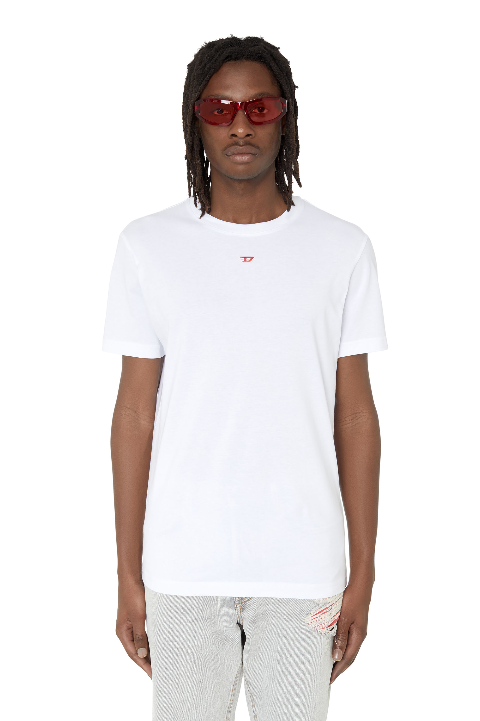 Diesel - T-shirt con logo D - T-Shirts - Uomo - Bianco
