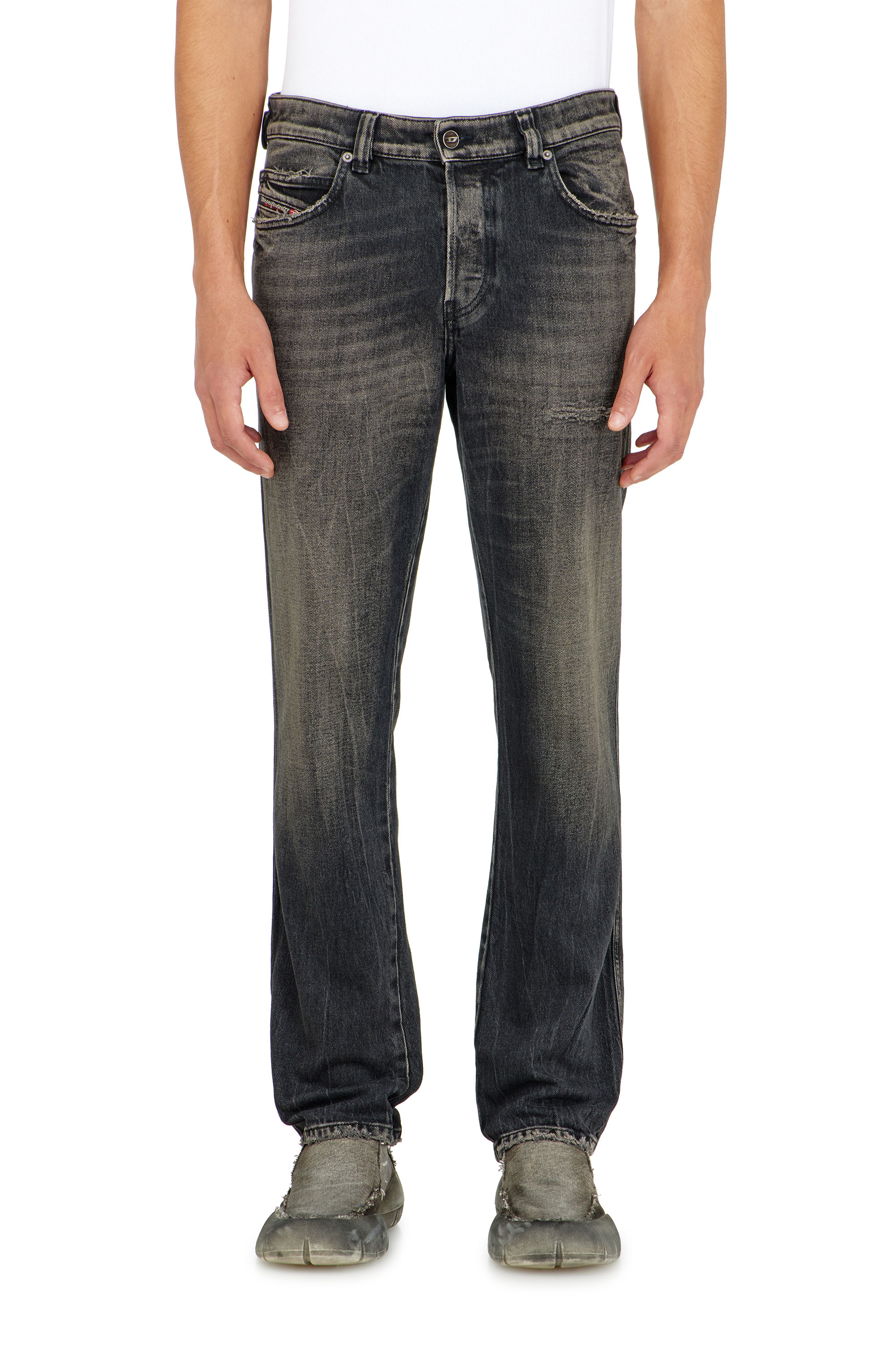 Diesel Slim Jeans Regular Waist 1993 D-Vyl, Black/Dark grey, Button fly