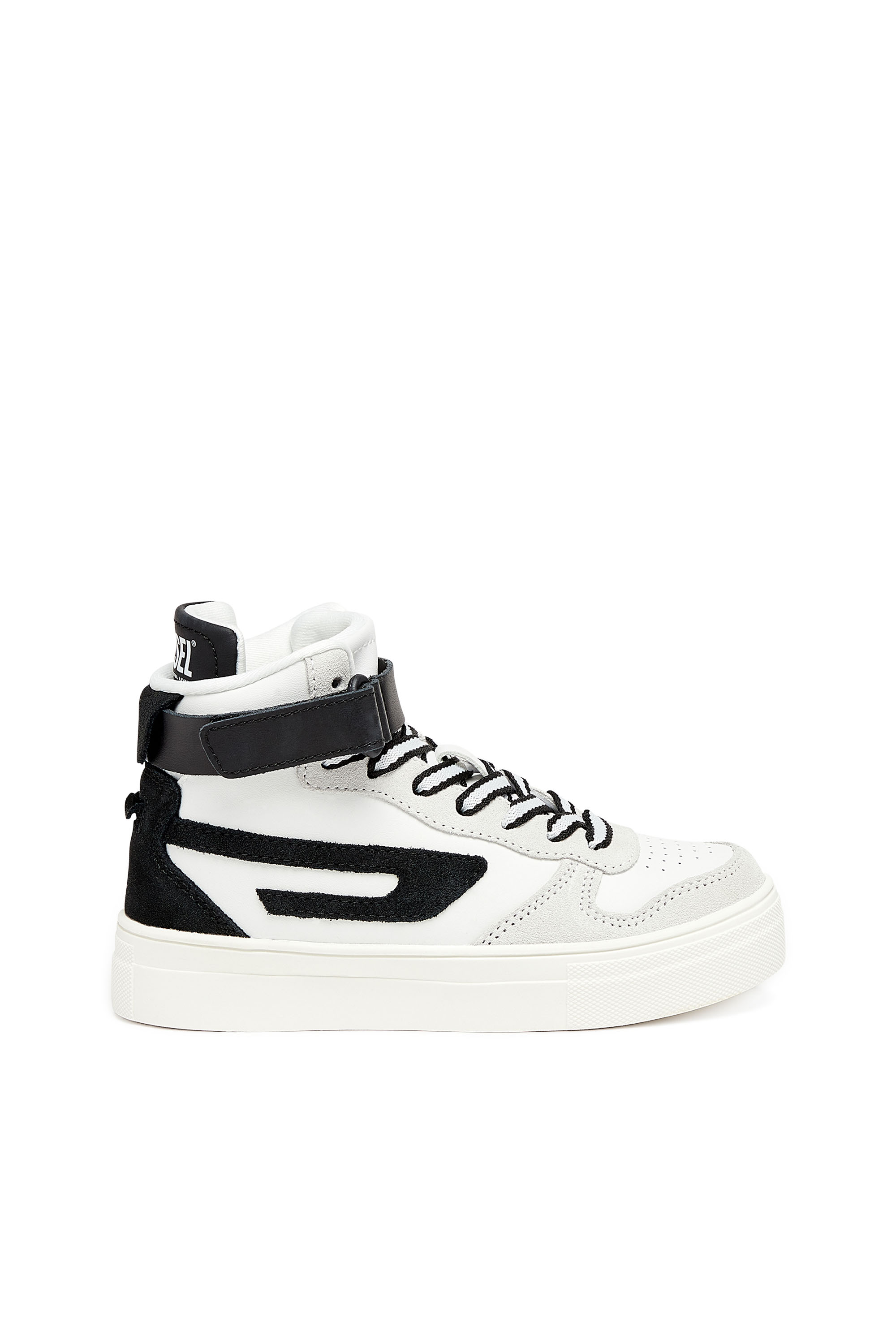 Diesel - Leather high-top sneakers with ankle strap - Footwear - Unisex - Multicolor