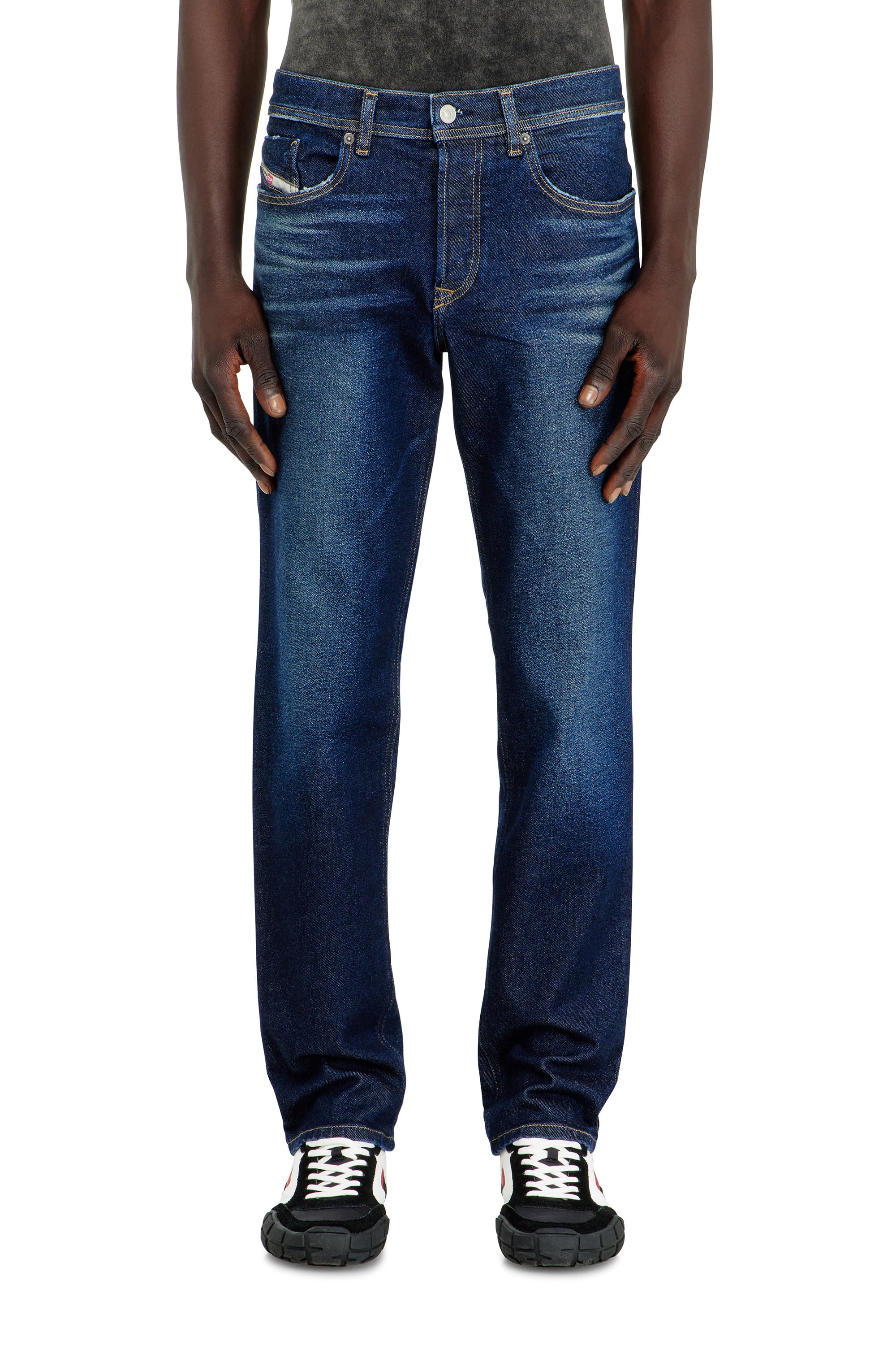 Diesel Hombre Azul Marino Vaqueros Regular Cintura Media 2023 D-Finitive, Azul Oscuro, Cierre Con Botón Talla 29
