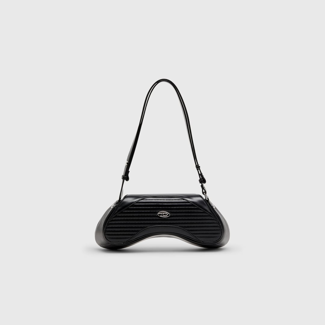 Diesel - Play - Crossbody bag in quilted perforated PU - Crossbody Bags - Woman - Black