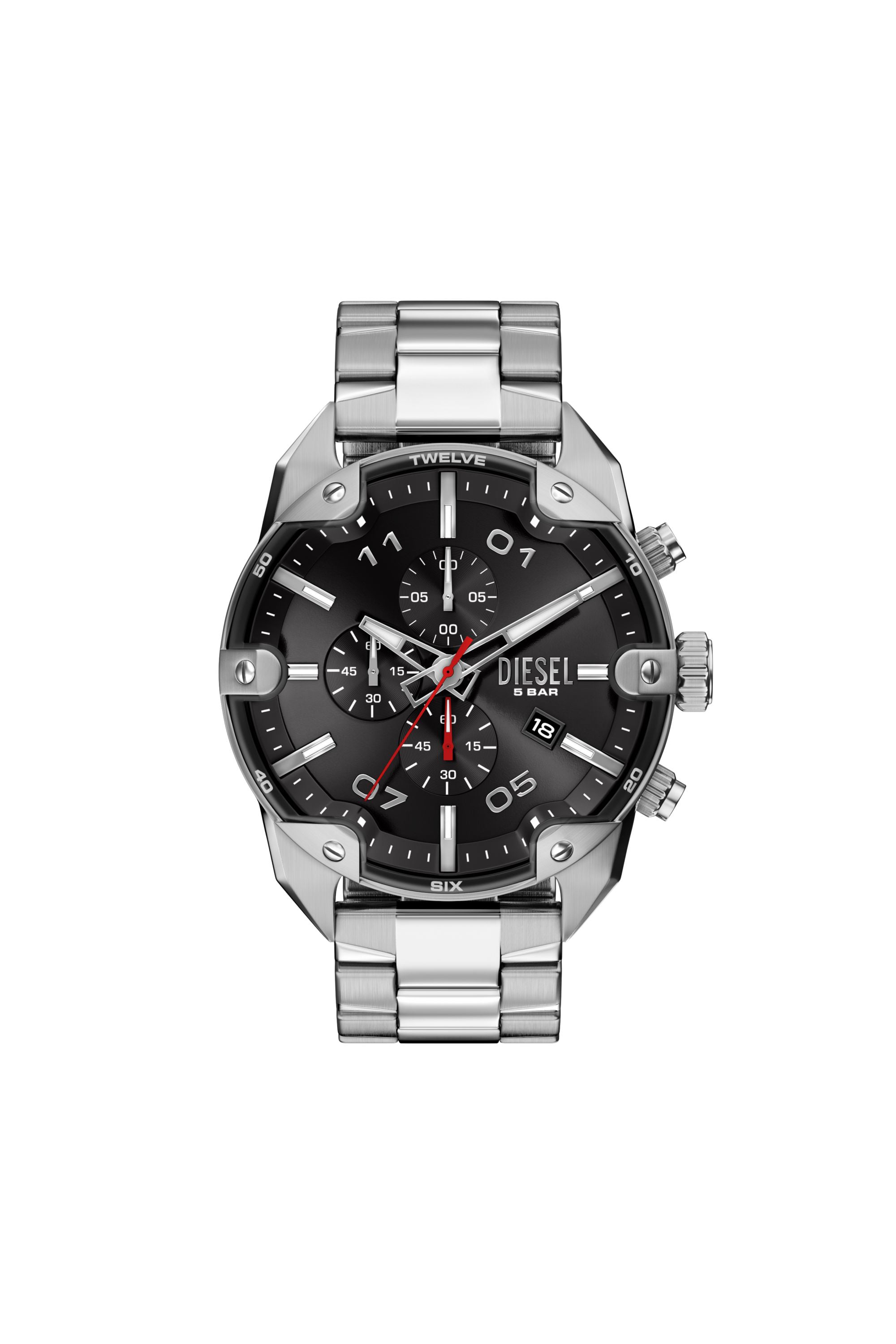 Diesel - Spiked Stainless Steel Watch - Timeframes - Man - Silver