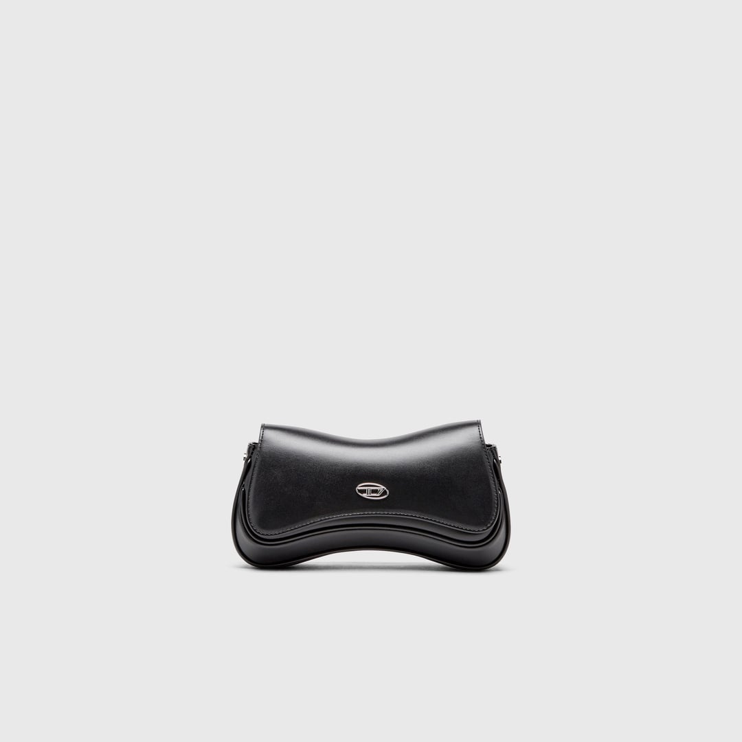 Diesel - Play-Sac à bandoulière en cuir semi-brillant - Sacs pochette - Femme - Noir