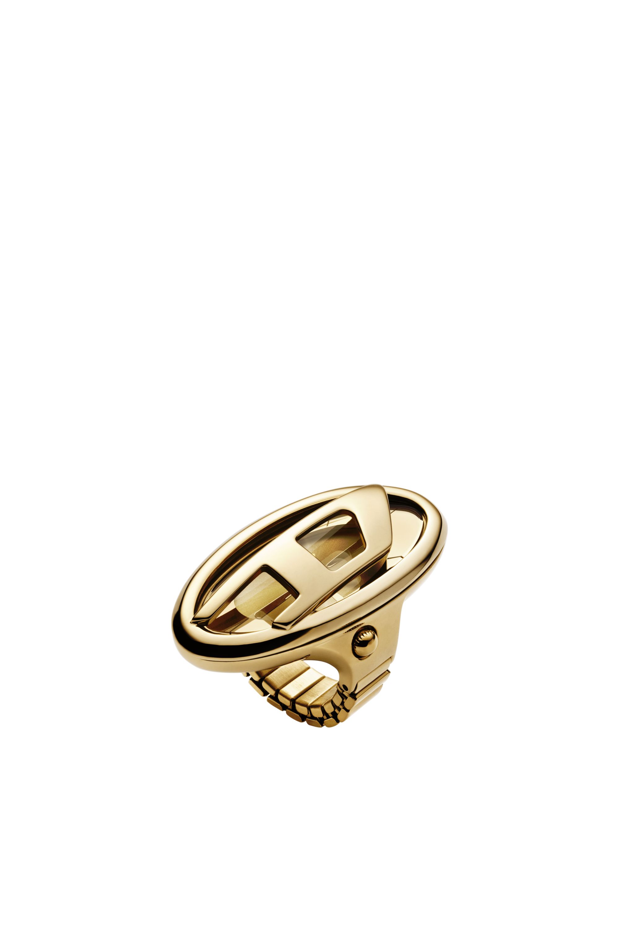 Diesel Mujer Dorado - Anillo Reloj D-Era De Acero Inoxidable En Tono - Relojes Uni