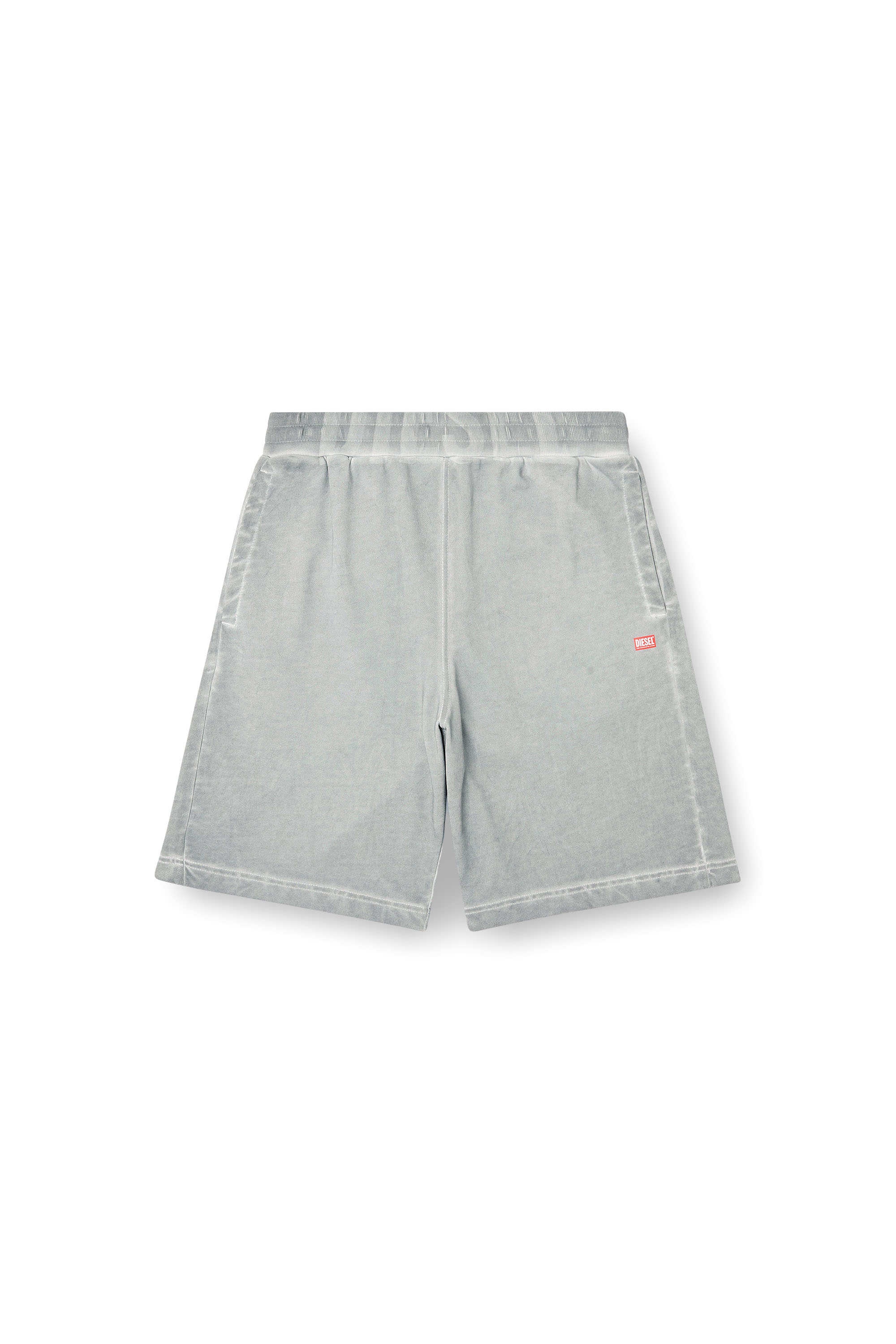 Diesel - P-CROWN-V1, Man's Pigment-dyed sweat shorts in Grey - 4