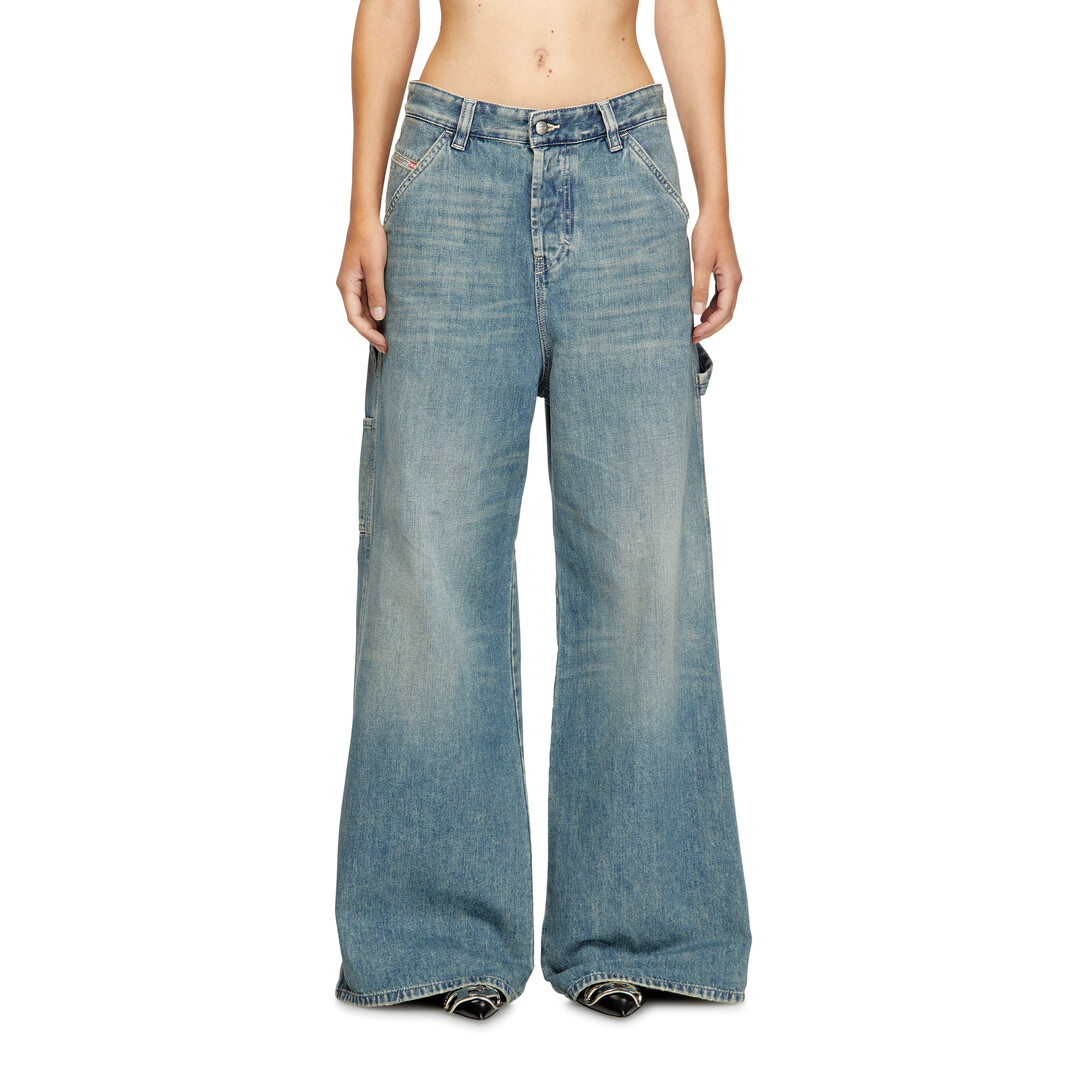 Diesel Women's Blue Relaxed Jeans Low Waist 1996 D-Sire, Light Button Fly Size 25 - Image 1