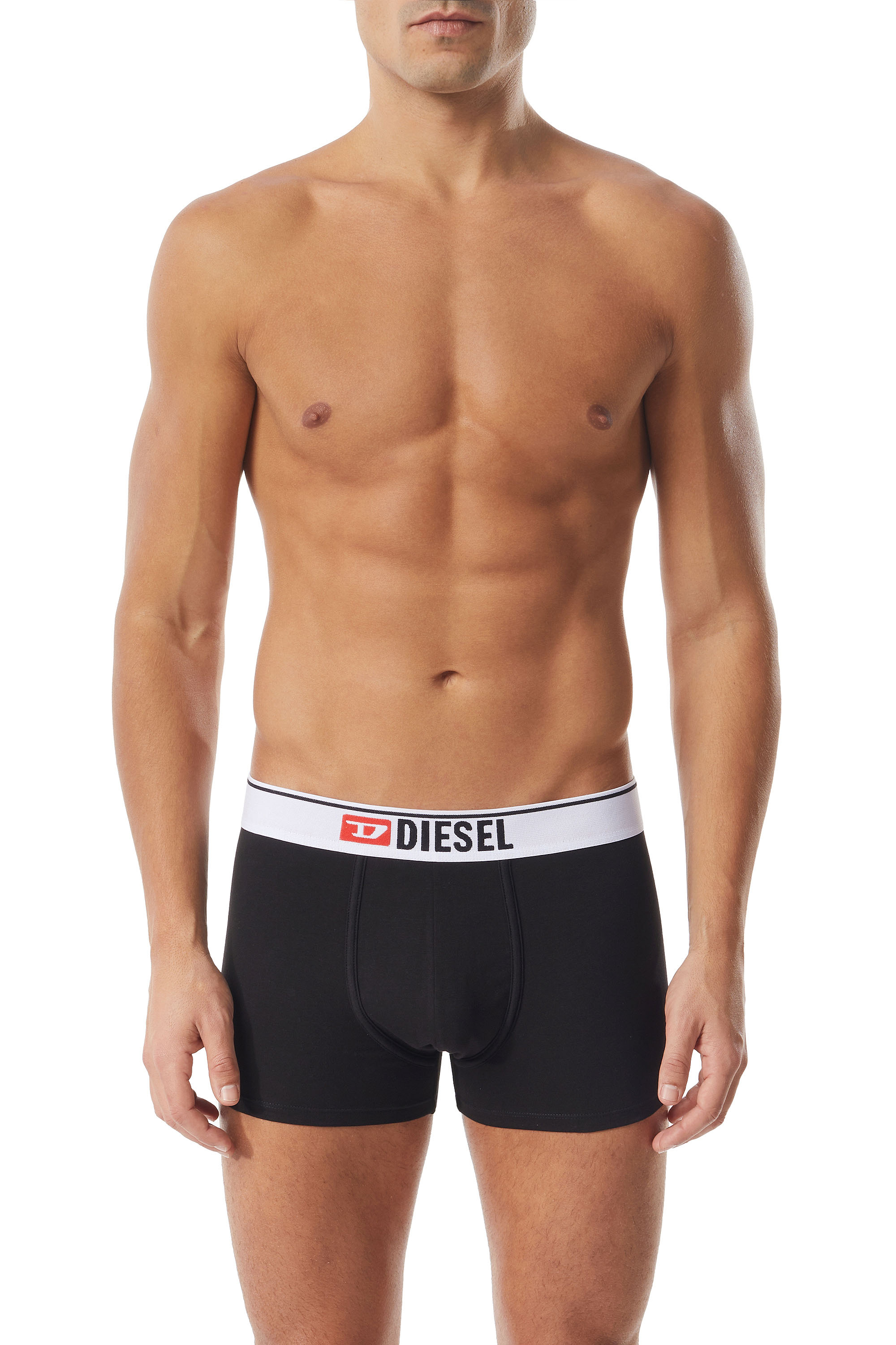 Diesel - Boxer briefs with front logo waist - Trunks - Man - Black