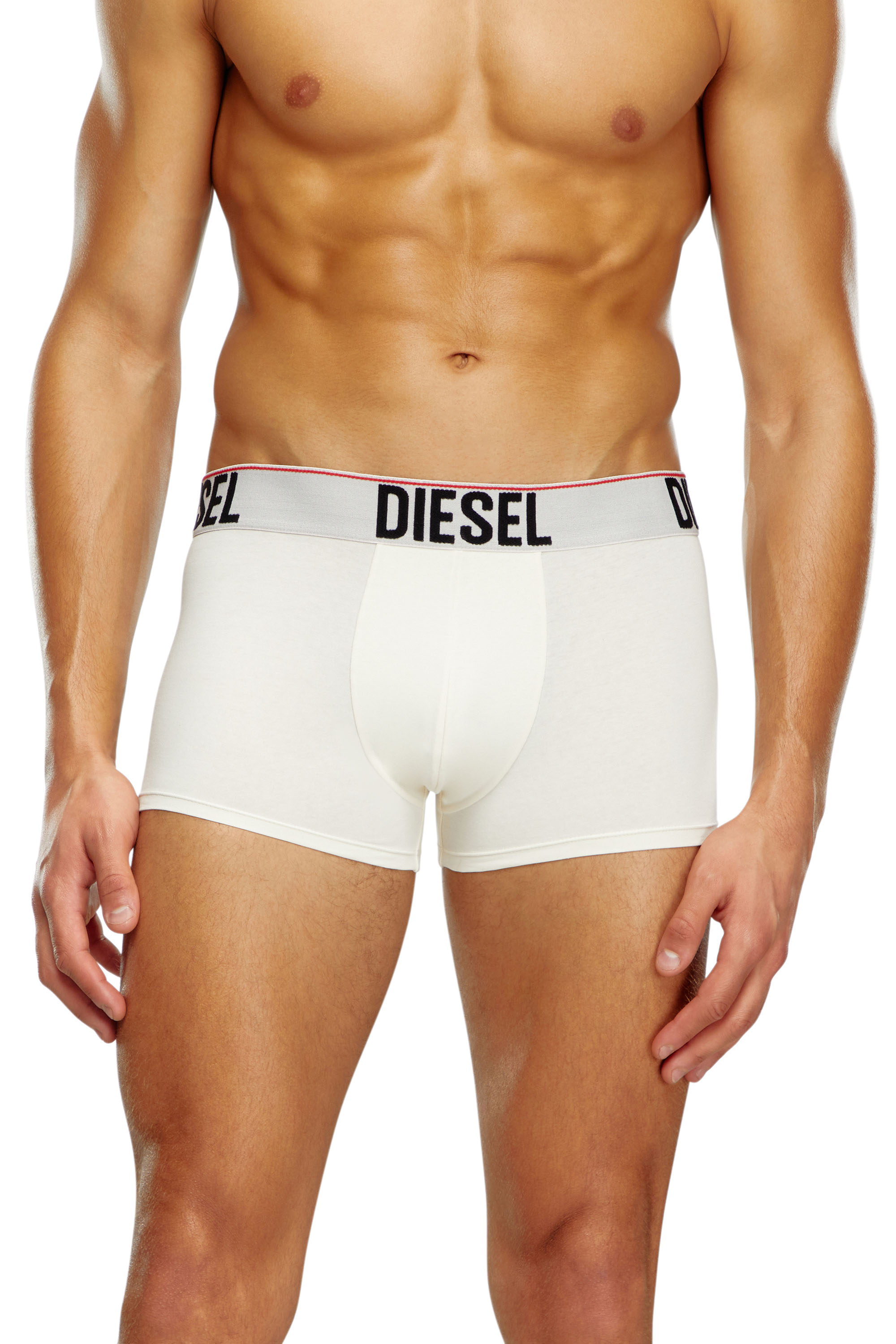 Diesel - Three-pack boxer briefs with tonal waist - Trunks - Man - White