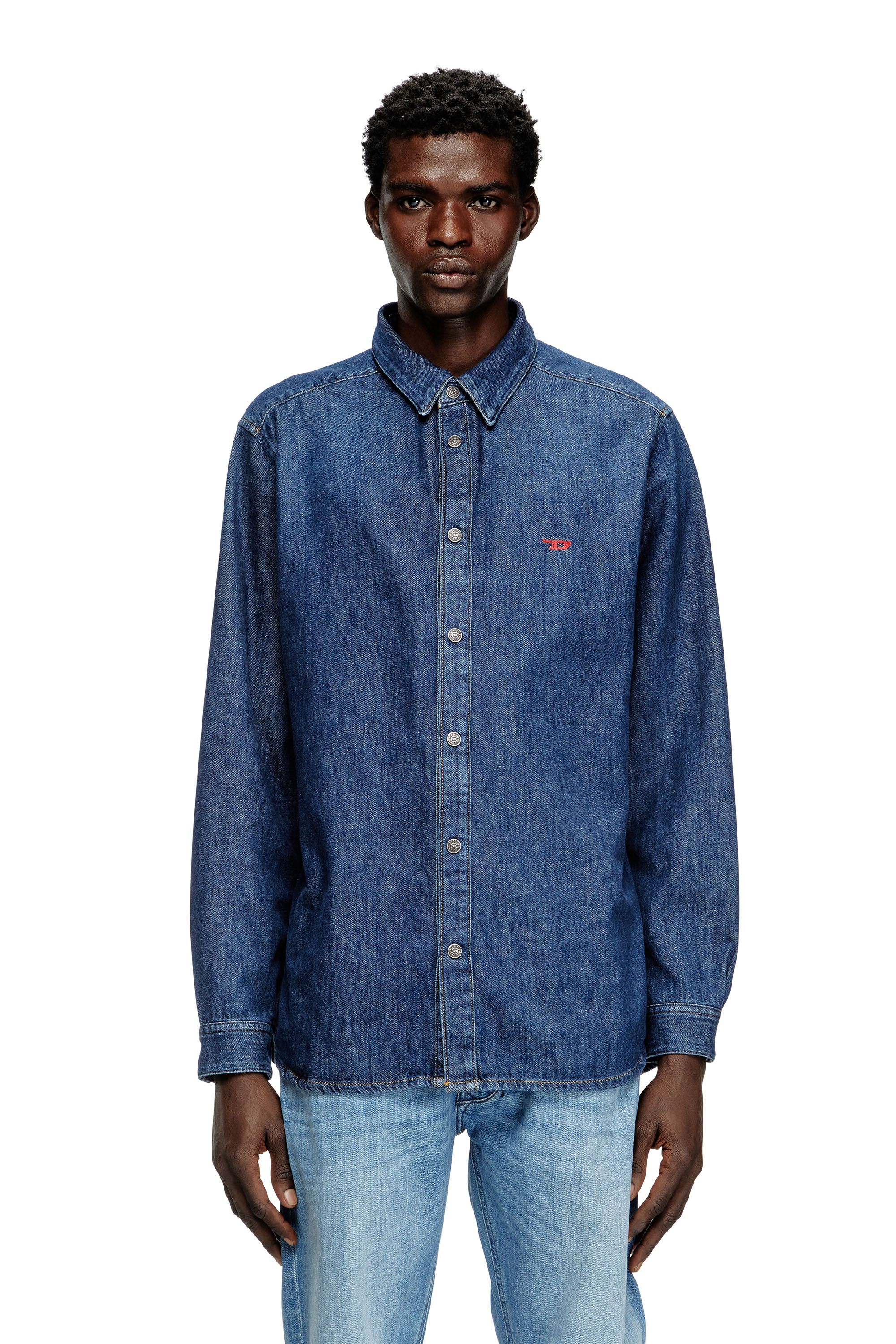 Diesel Mužský Modrá - Shirt In Denim - Denim Shirts - Man Malý