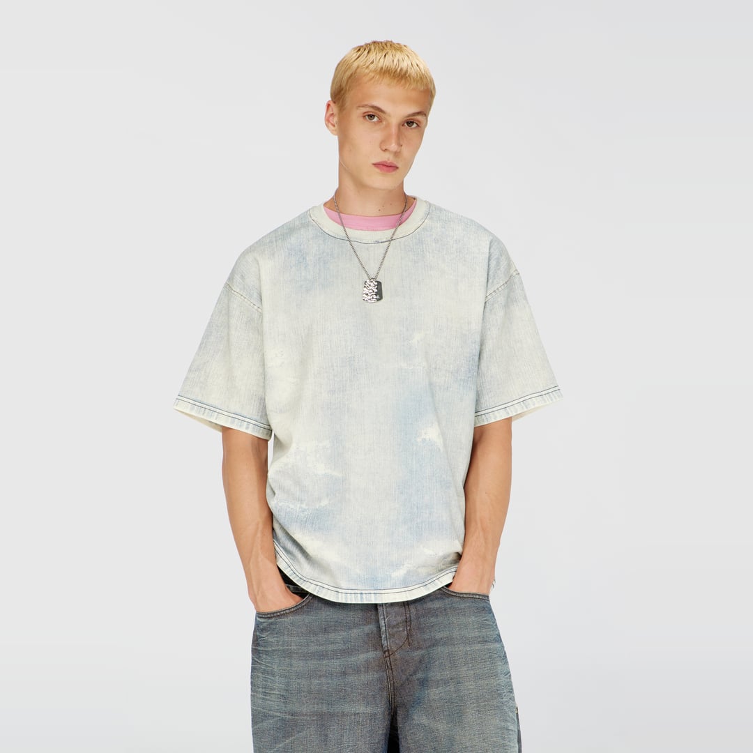 Diesel - - T-Shirts - Man - Blue