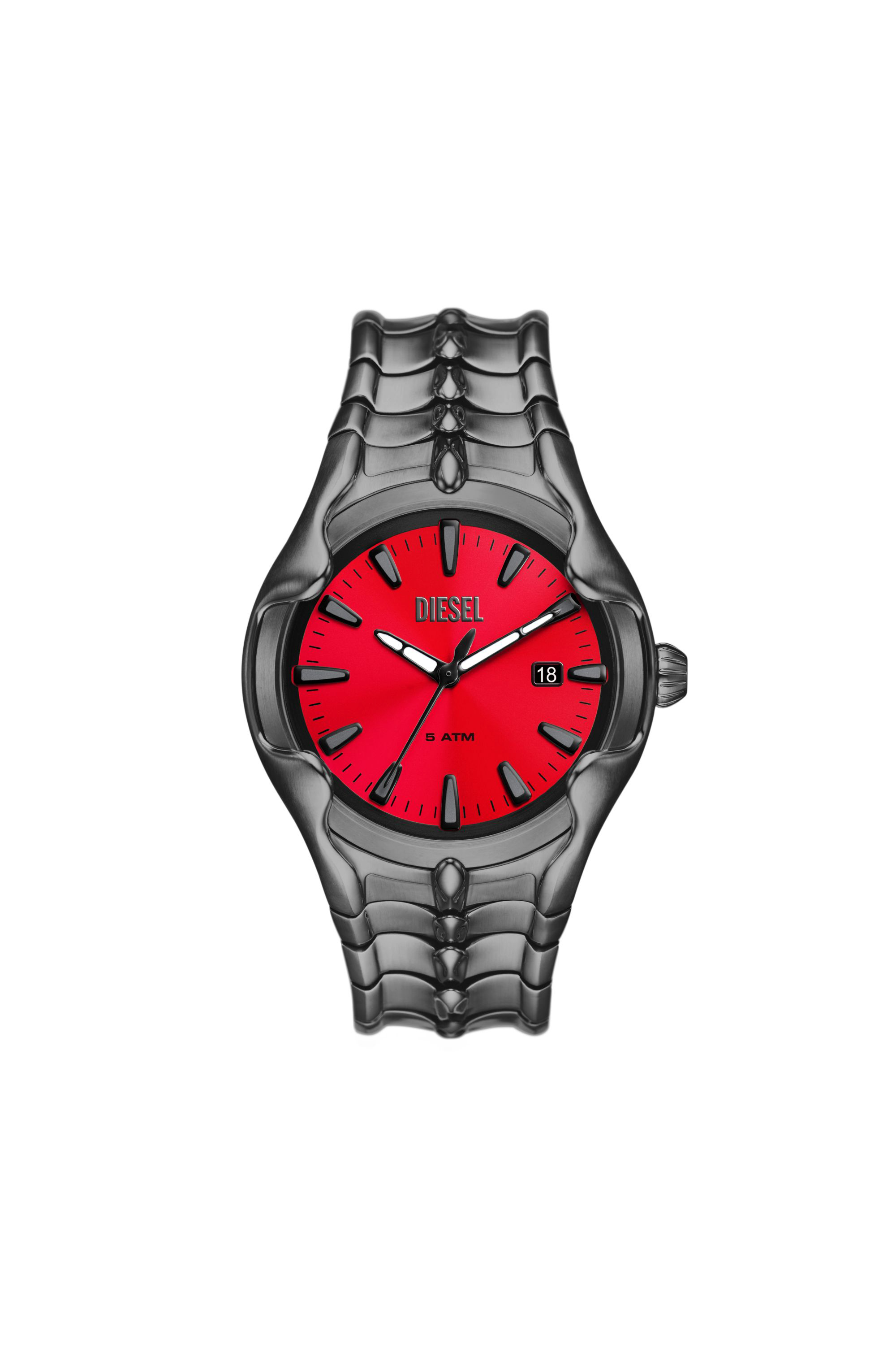 Diesel - Vert three-hand date gunmetal stainless steel watch - Timeframes - Man - Grey