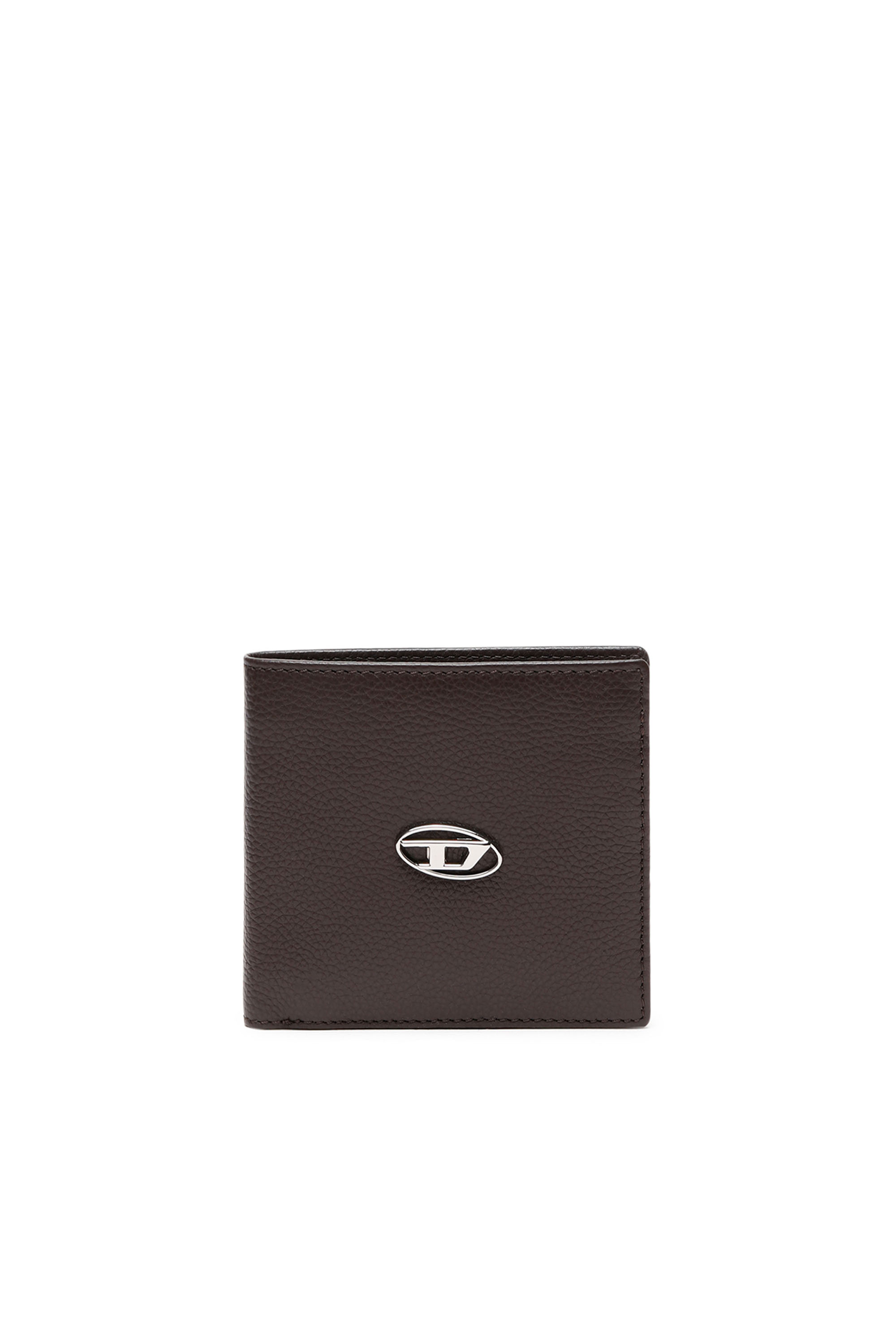 Diesel - Bi-fold wallet in grainy leather - Small Wallets - Man - Brown