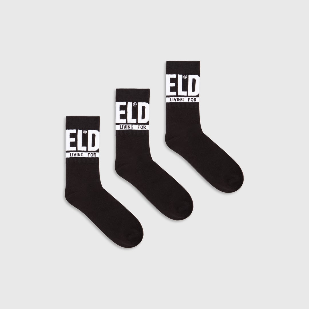 Diesel - Three-pack of logo cuff socks - Socks - Man - Black
