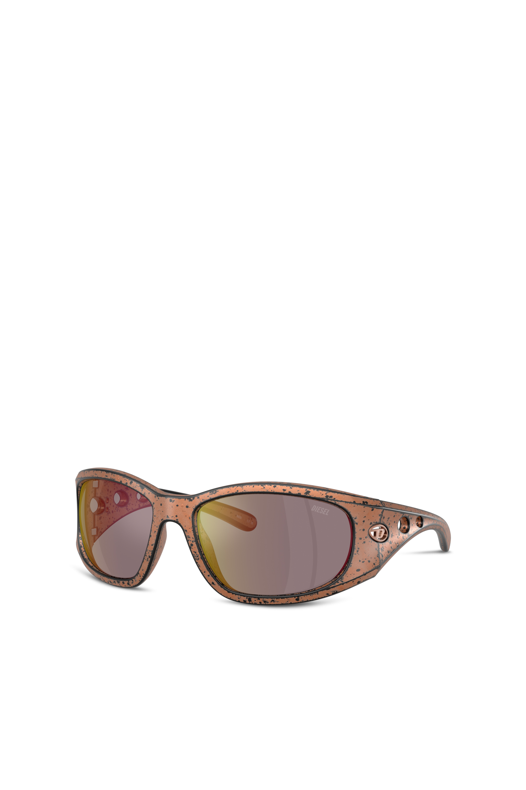 Diesel - 0DL3012U, Unisex's Rectangle sunglasses in Brown - 1