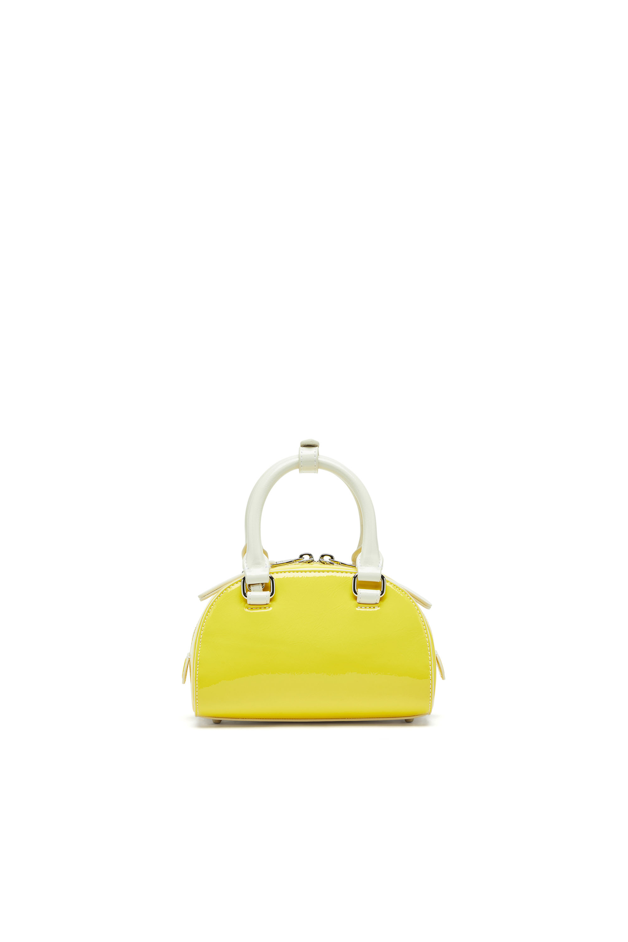 Diesel - 1DR DOME CROSSBODY, Woman's 1DR Dome-Mini bowling bag with naplak effect in Yellow - 3