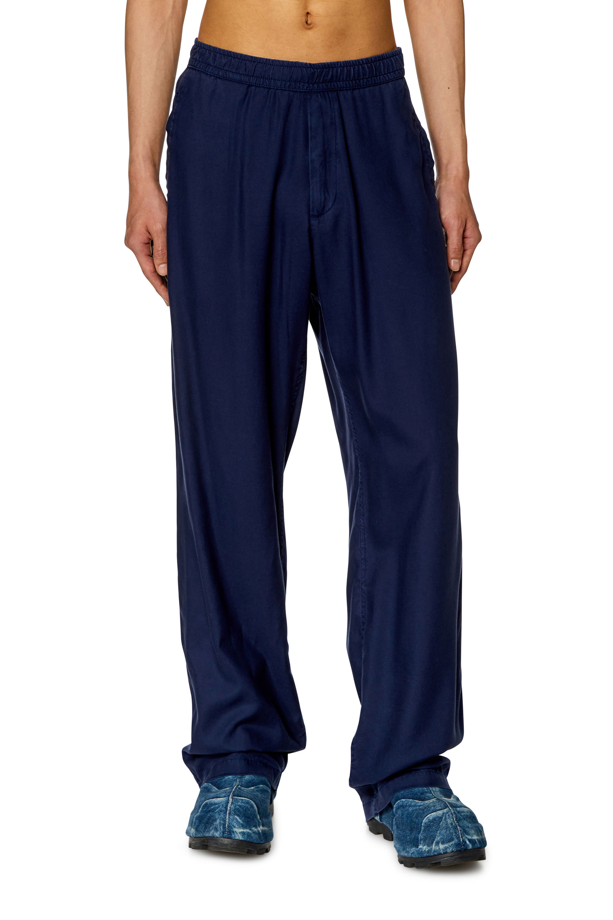 Diesel - Pantalón fluido en sarga - Pantalones - Hombre - Azul marino