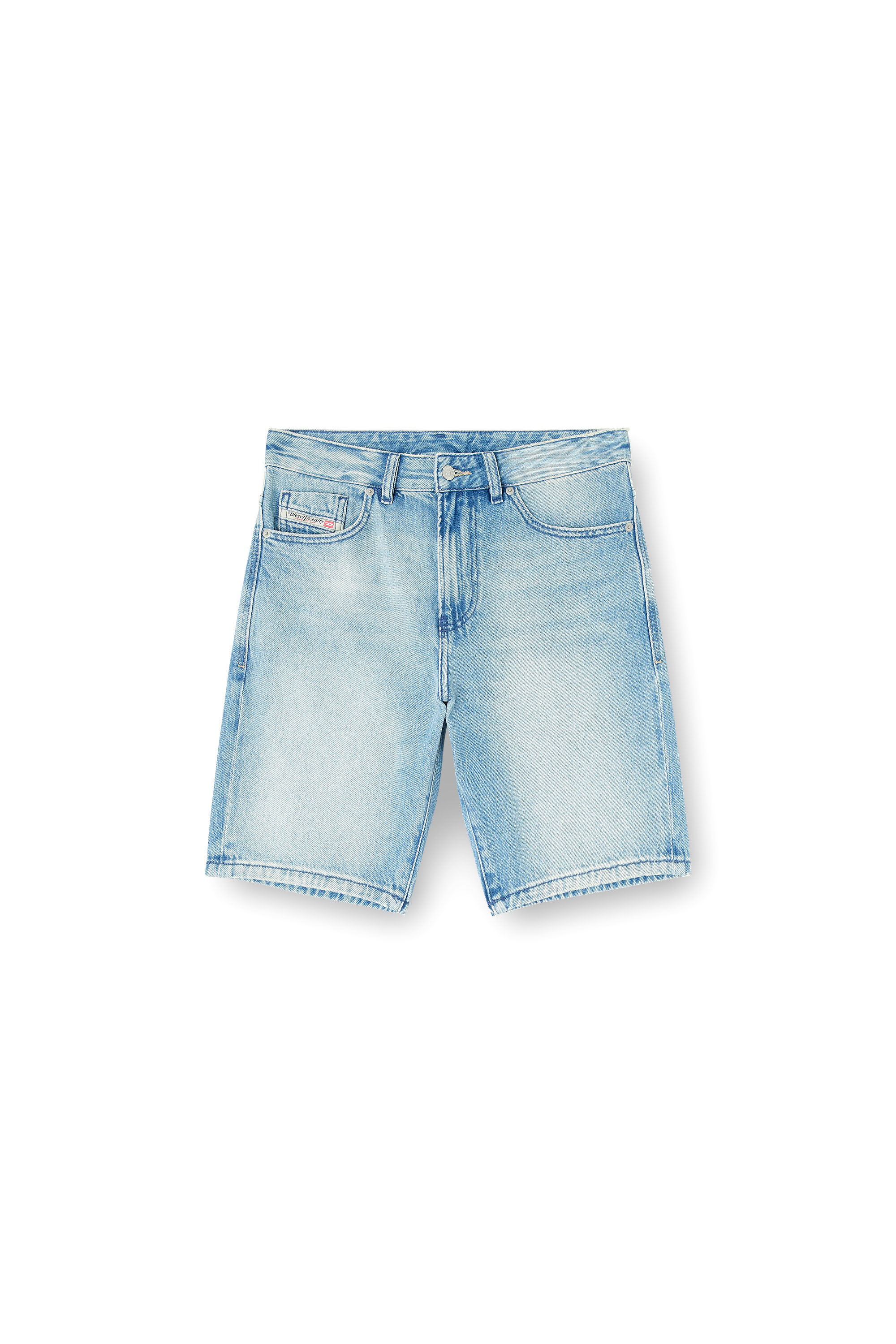 Diesel - D-FIN, Man's Slim denim shorts with organic cotton in Light Blue - 4