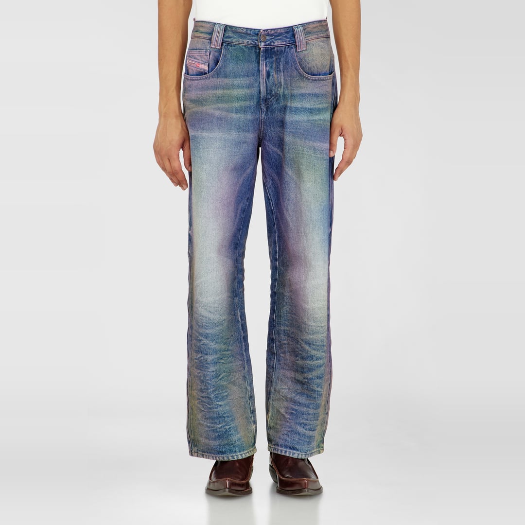 Diesel Jeans Relaxed Taille Haute 1982 D-Hakou, Coloré, Fermeture boutonnée