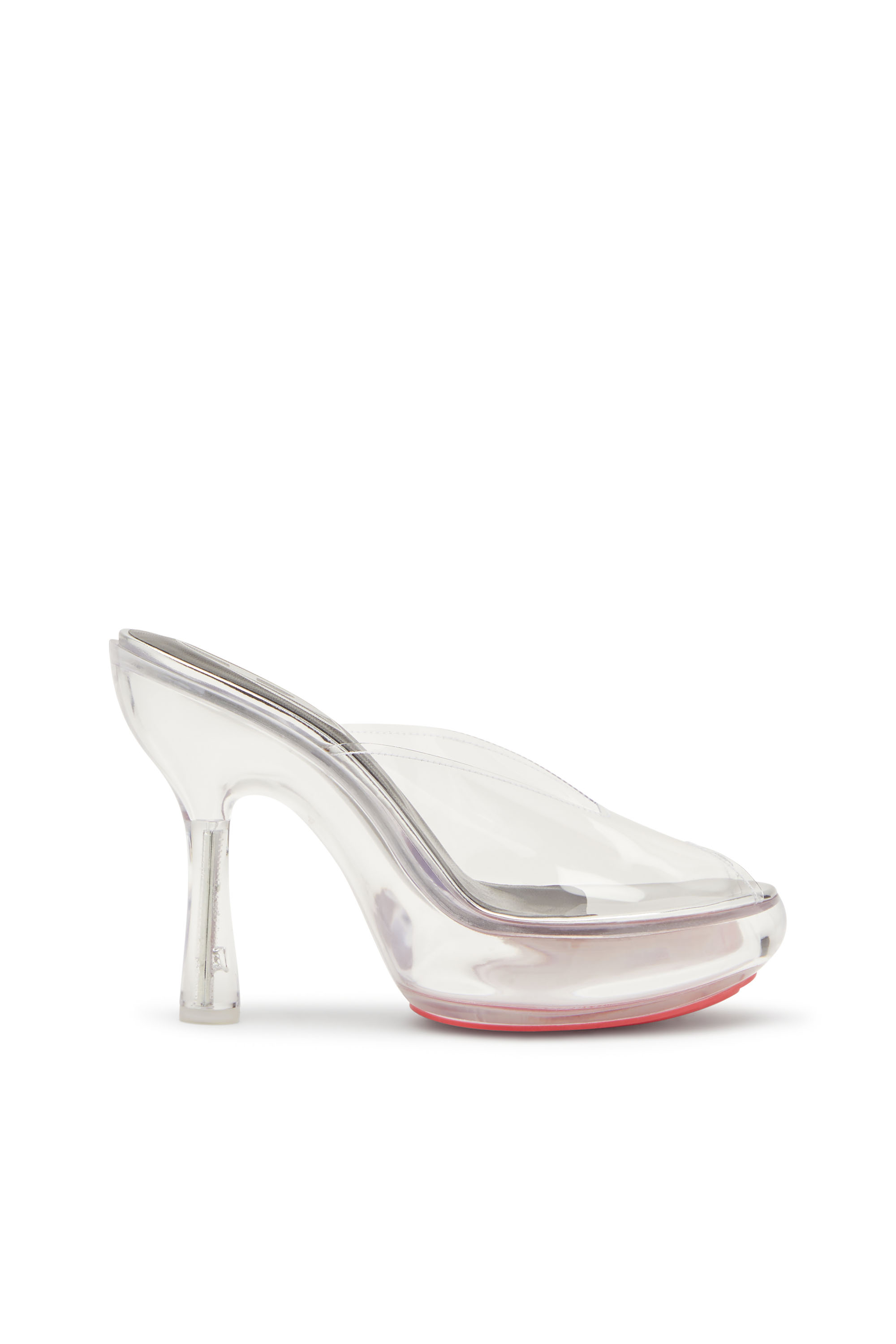 Diesel - D-LAKE PLATFORM SDL, Woman's D-Lake-Platform mules in TPU and acetate in White - 1