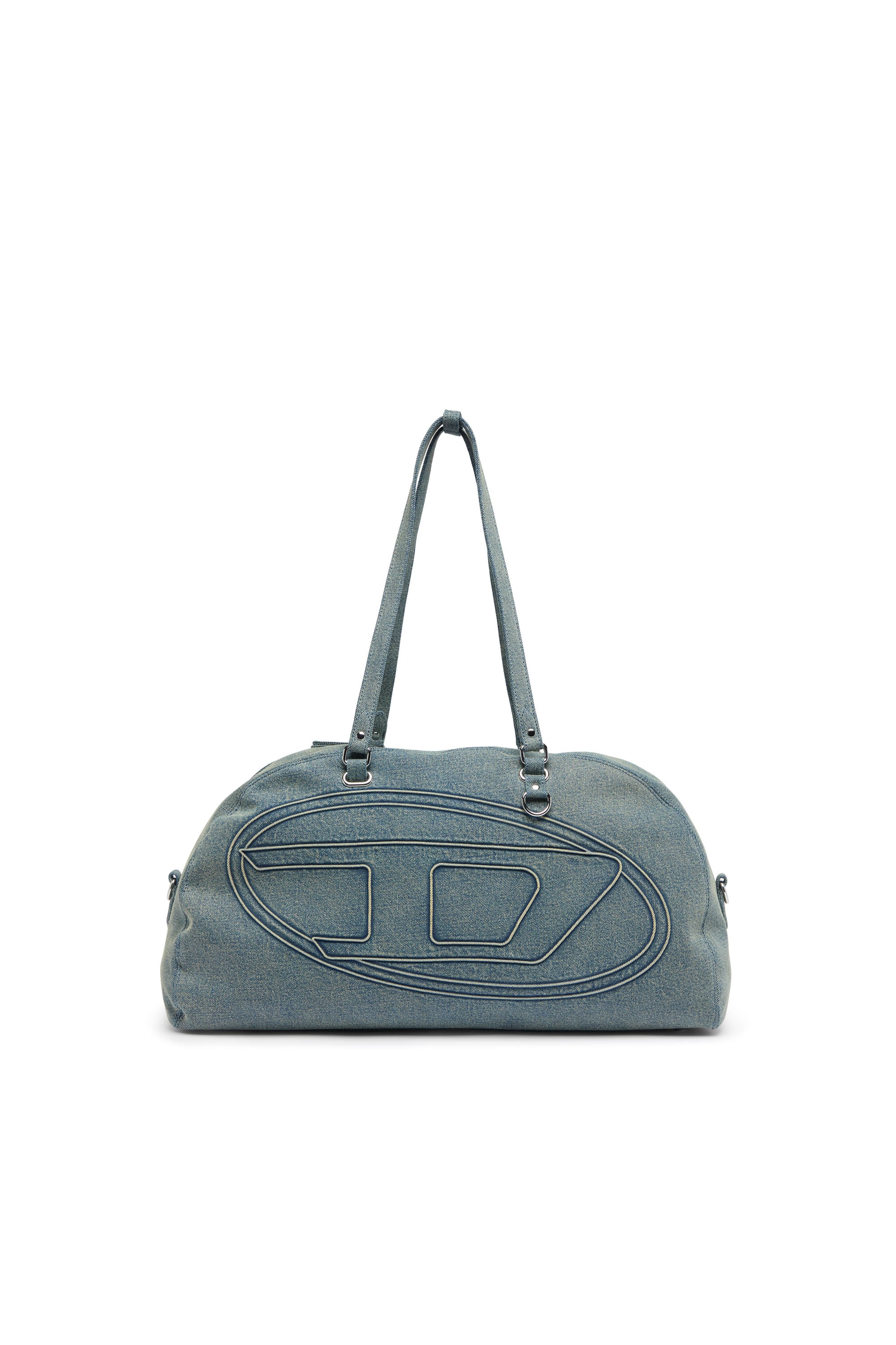 Diesel - 1DR Dome-Duffle bag in denim with Oval D logo - Travel Bags - Unisex - Blue