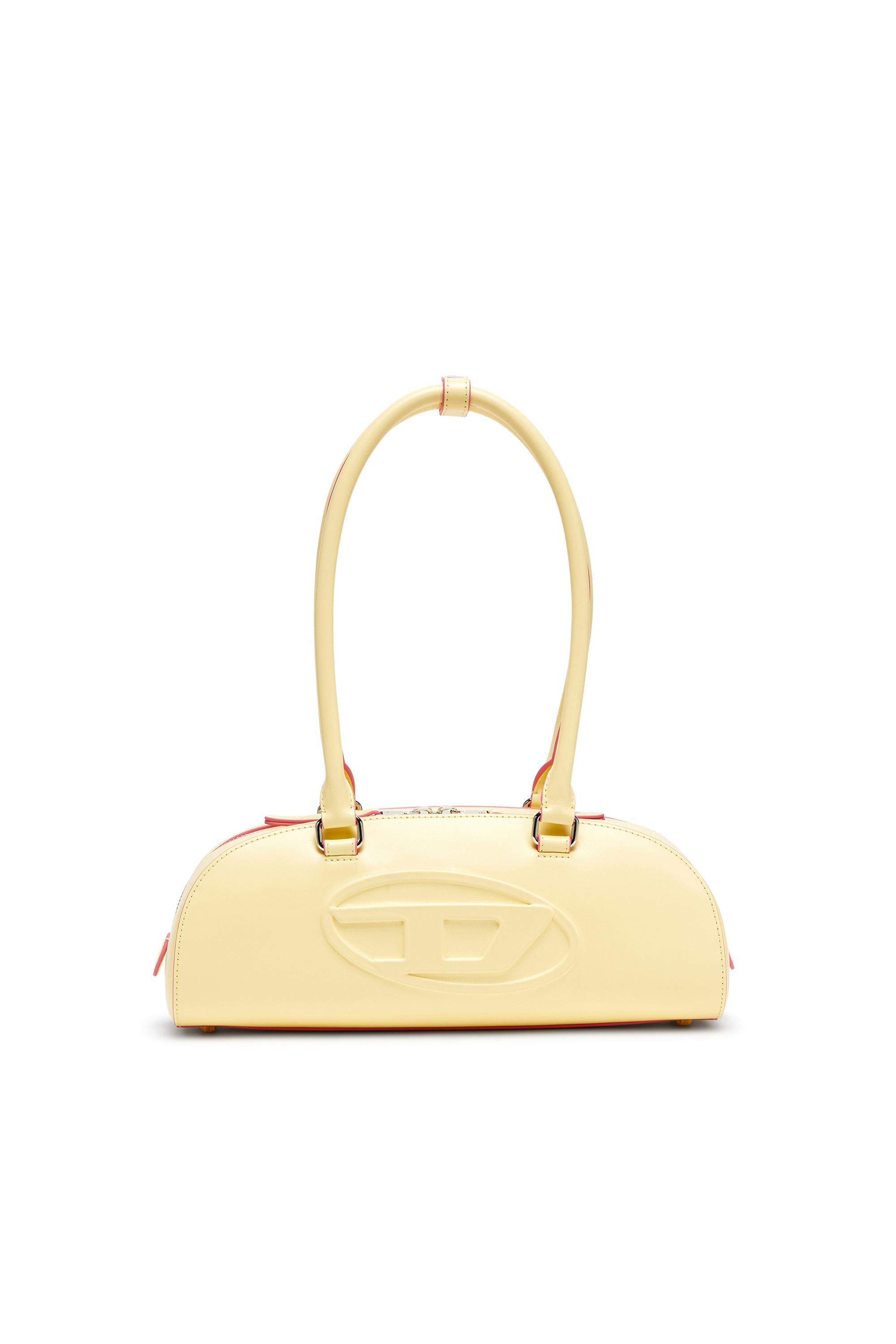 Diesel Women's Yellow - 1Dr Dome - Elongated Bowling Bag In Leather - Shoulder Bags - Woman Uni