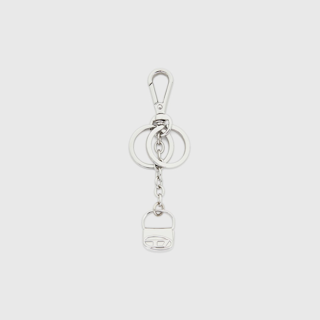 Diesel - Metal keyring with 1DR bag charm - Charms and Keyrings - Woman - Silver