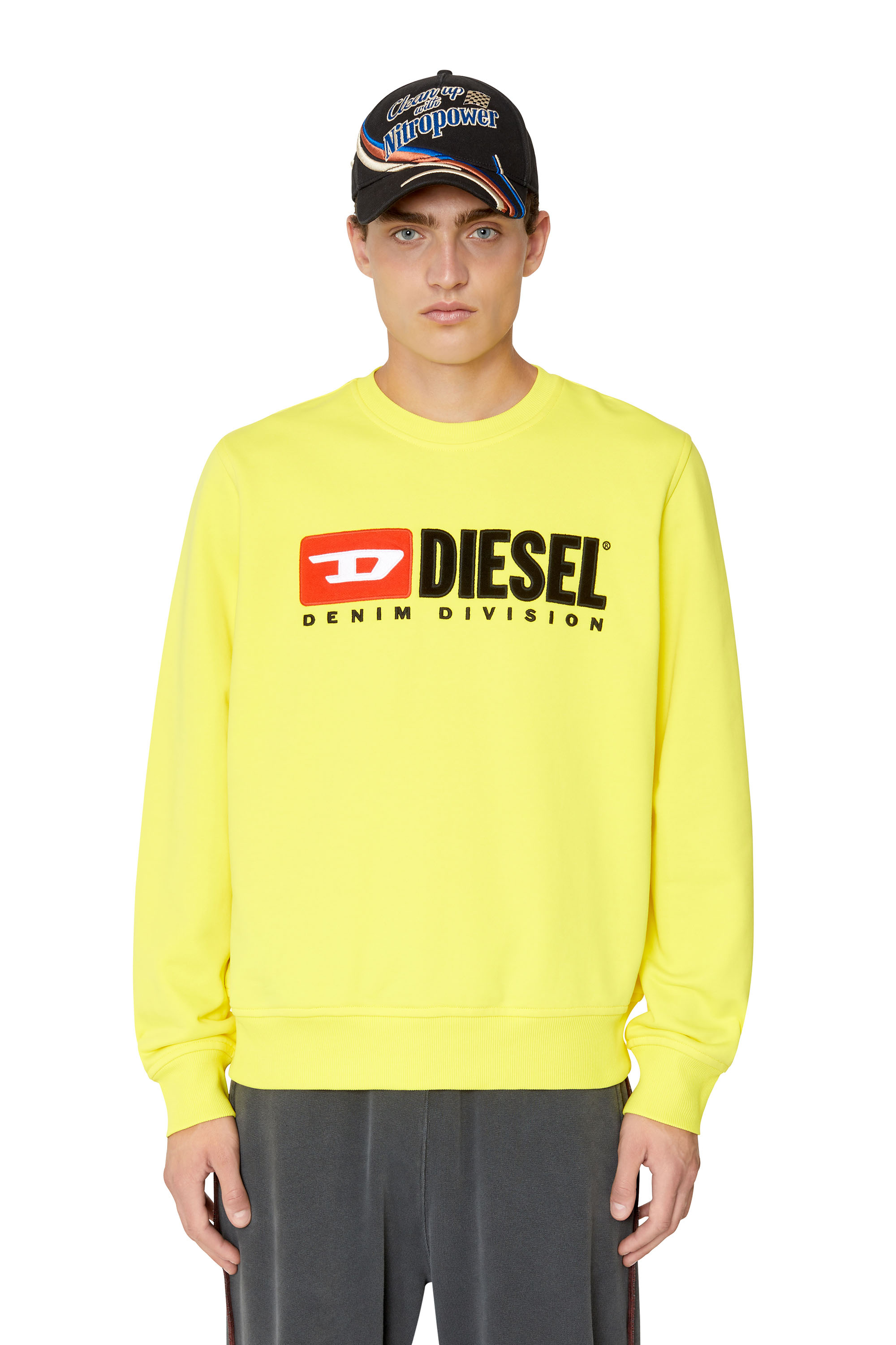 Diesel Felpa Denim Division In Yellow