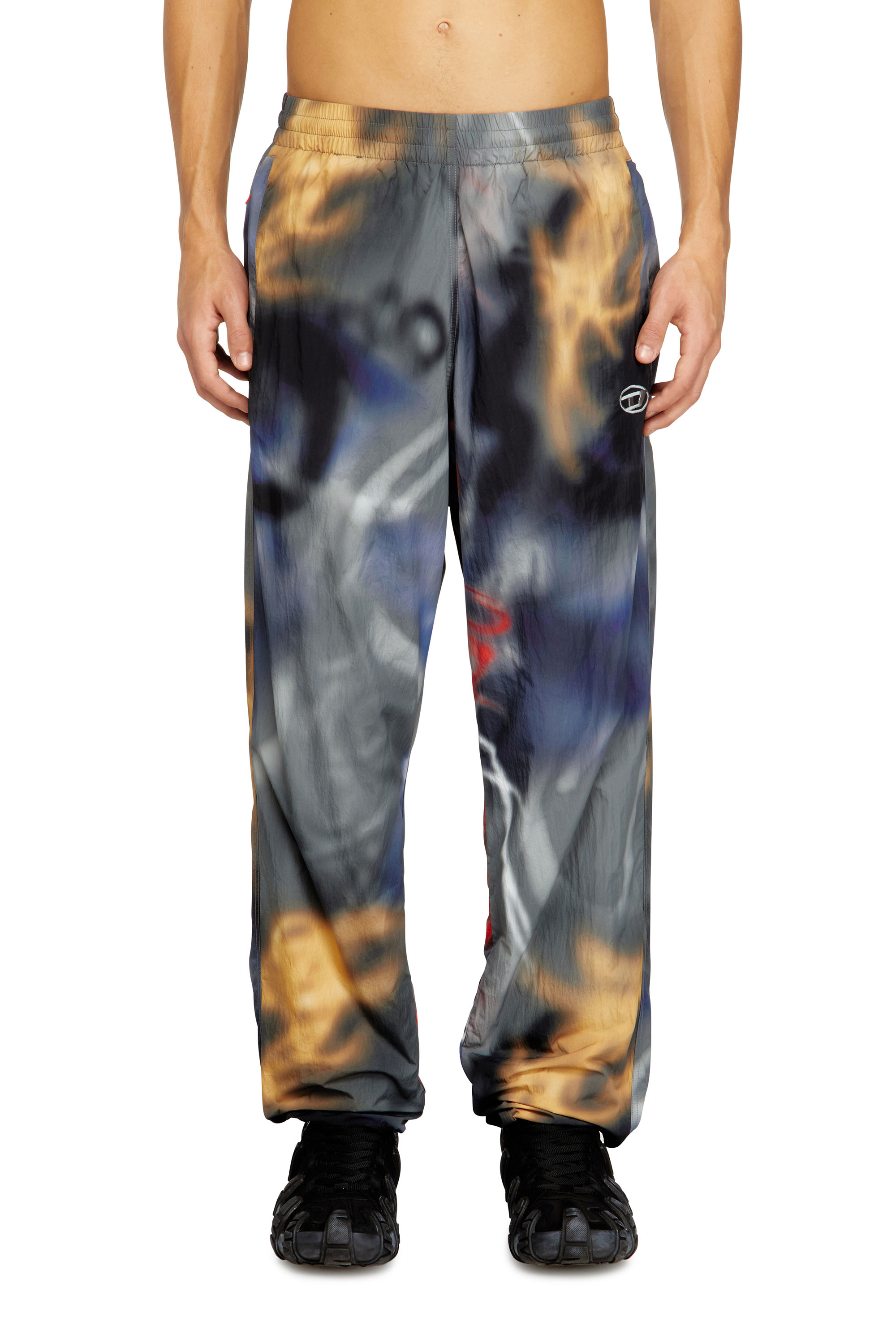 Diesel Homem Multicolor - Nylon Pants With All-Over Print - Pants - Man Médio