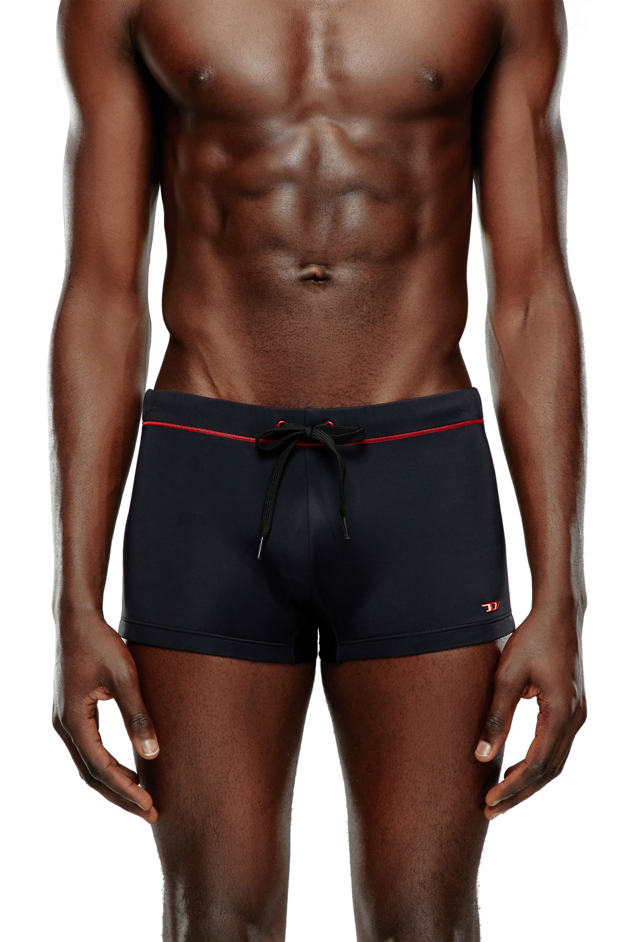 Diesel - Swim boxer briefs with D logo - Swim trunks - Man - Black