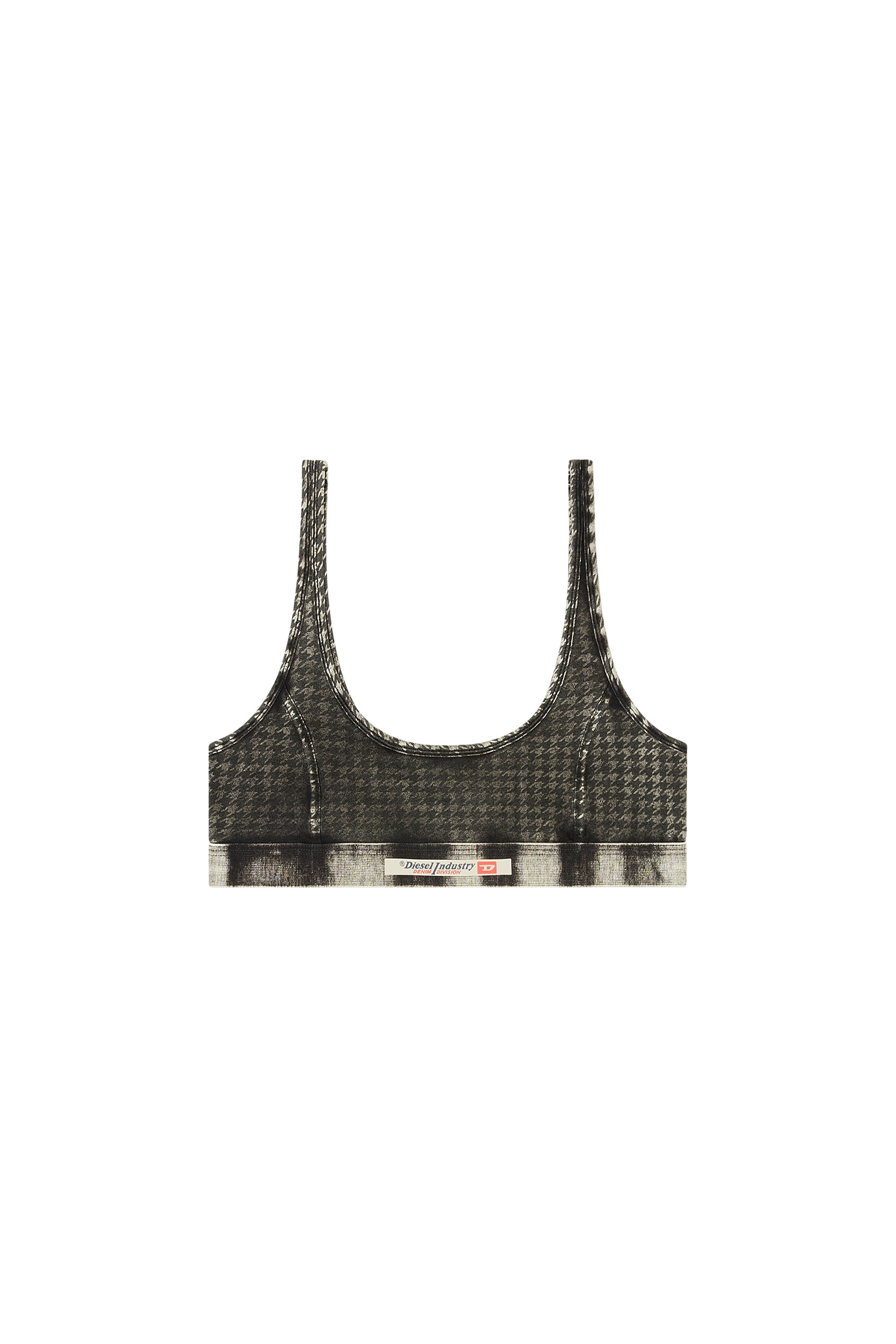 Diesel - ARIEL-DNM, Woman's Cotton bralette with all-over print in Dark grey - 2