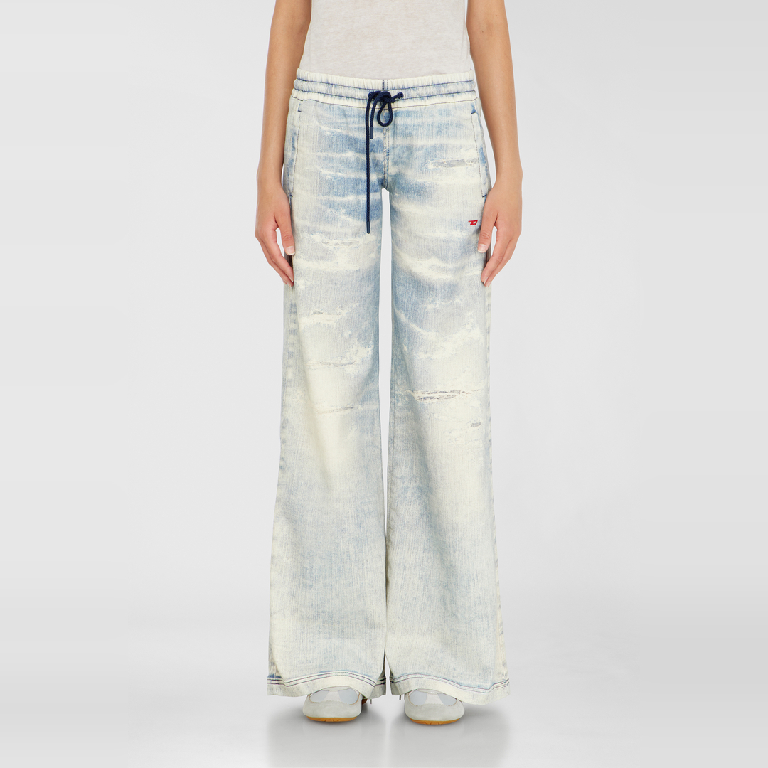 Diesel Relaxed Taille Basse 2078 D-Ainty Joggjeans, Bleu clair, Taille élastiquée