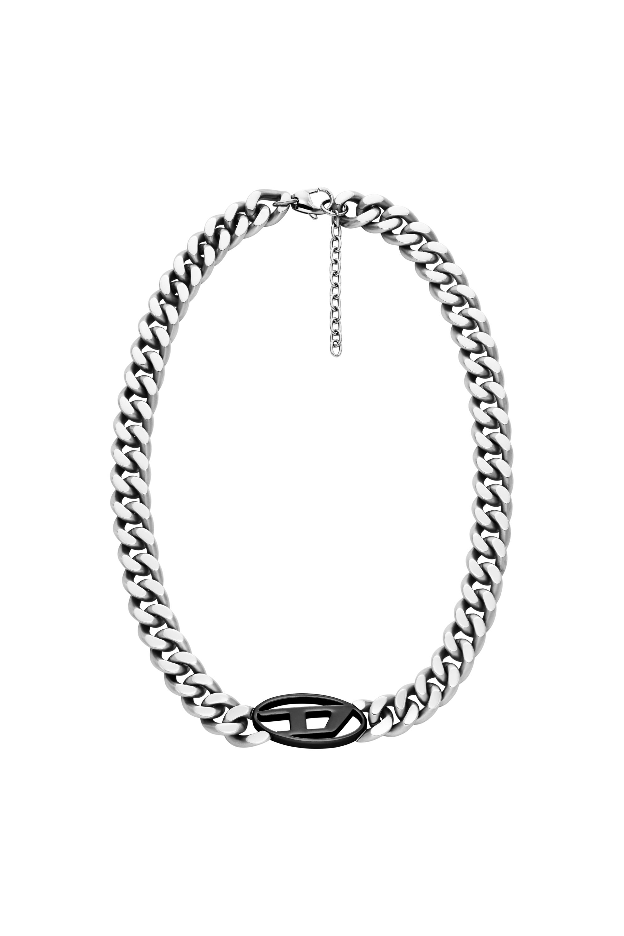 Diesel Unisex Silver - Two-Tone Stainless Steel Chain Necklace - Necklaces Uni
