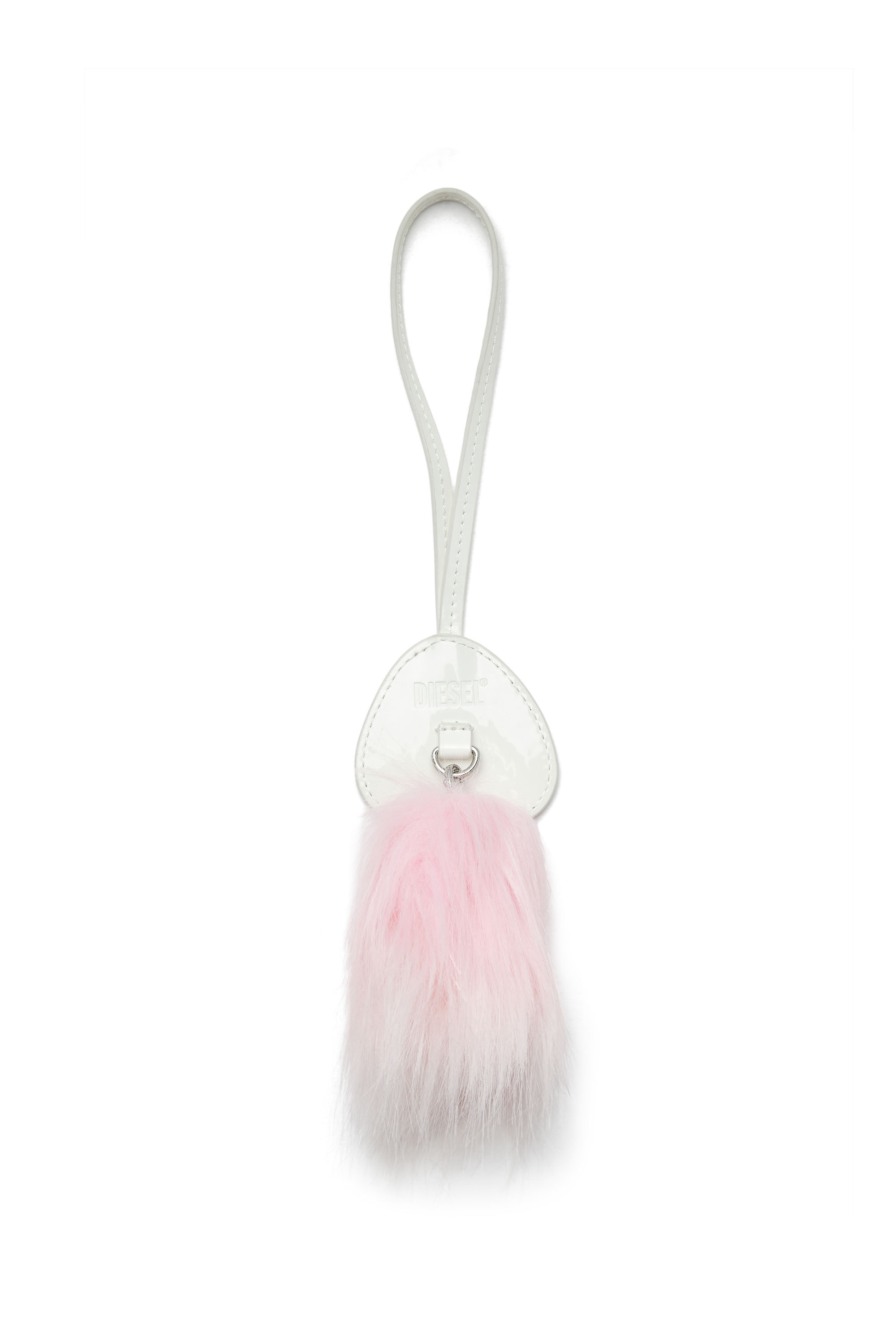 Diesel - FUR CHARMS I, Woman's Pig's snout bag charm with fluffy detail in Pink - 3