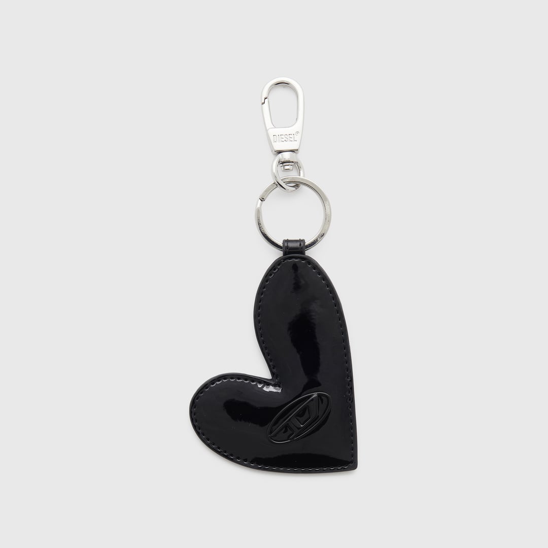 Diesel - Hear-shape charm with glossy finish - Charms and Keyrings - Woman - Black