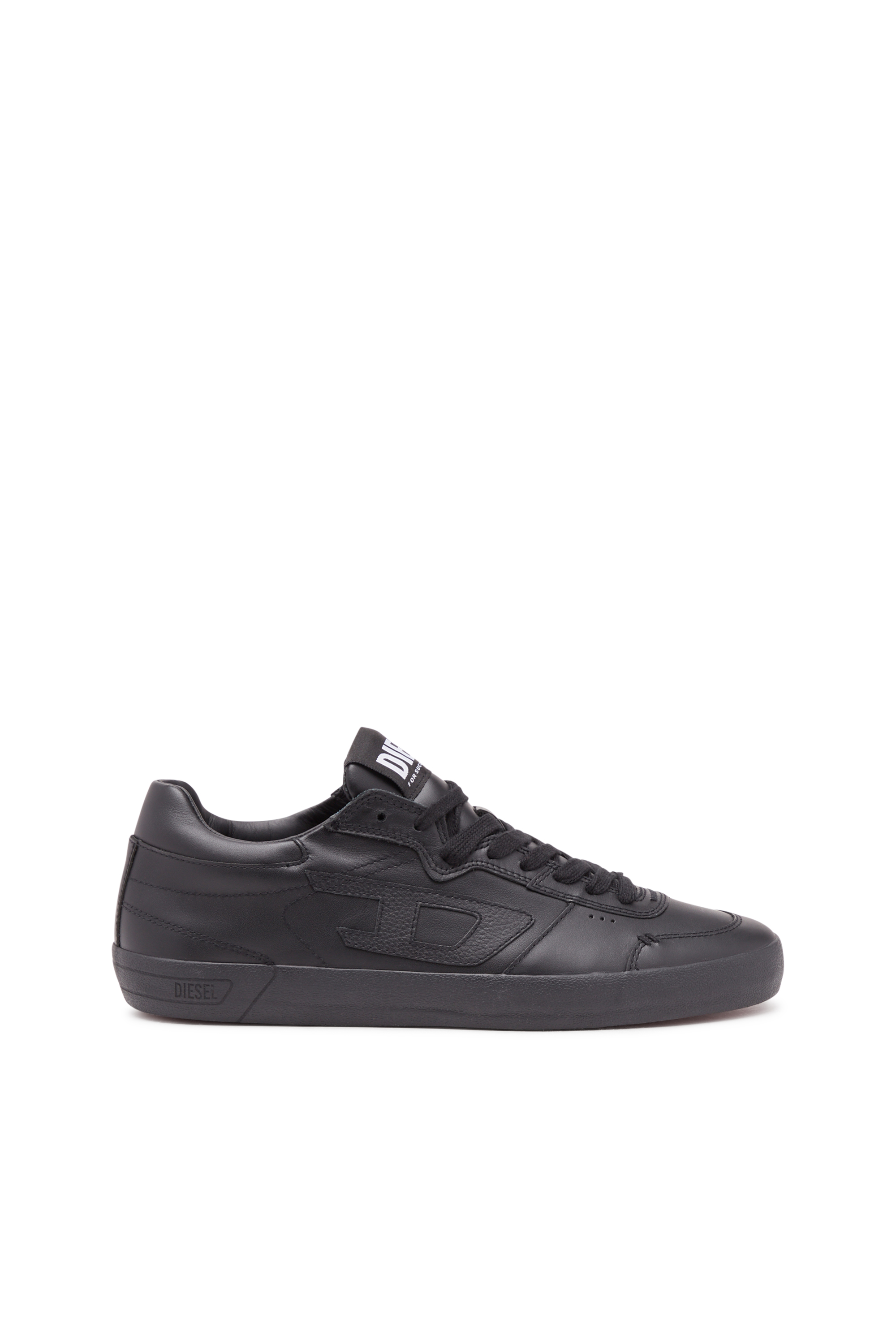 Diesel - S-Leroji Low - Low-top leather sneakers with D branding - Sneakers - Man - Black