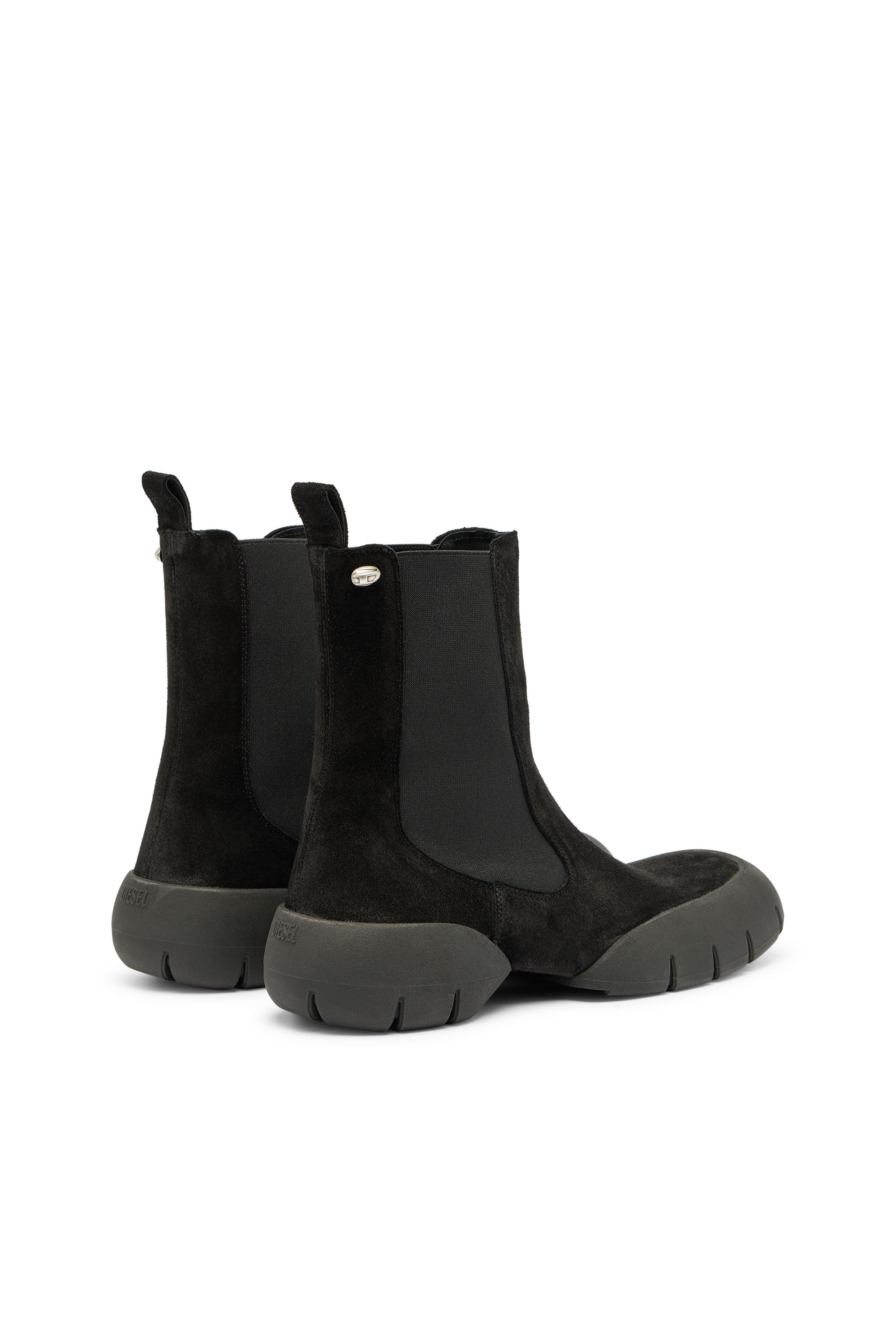 Diesel - D-MATHIEU CH, Man's D-Mathieu - Suede boots with rubber outsole in Black - 4