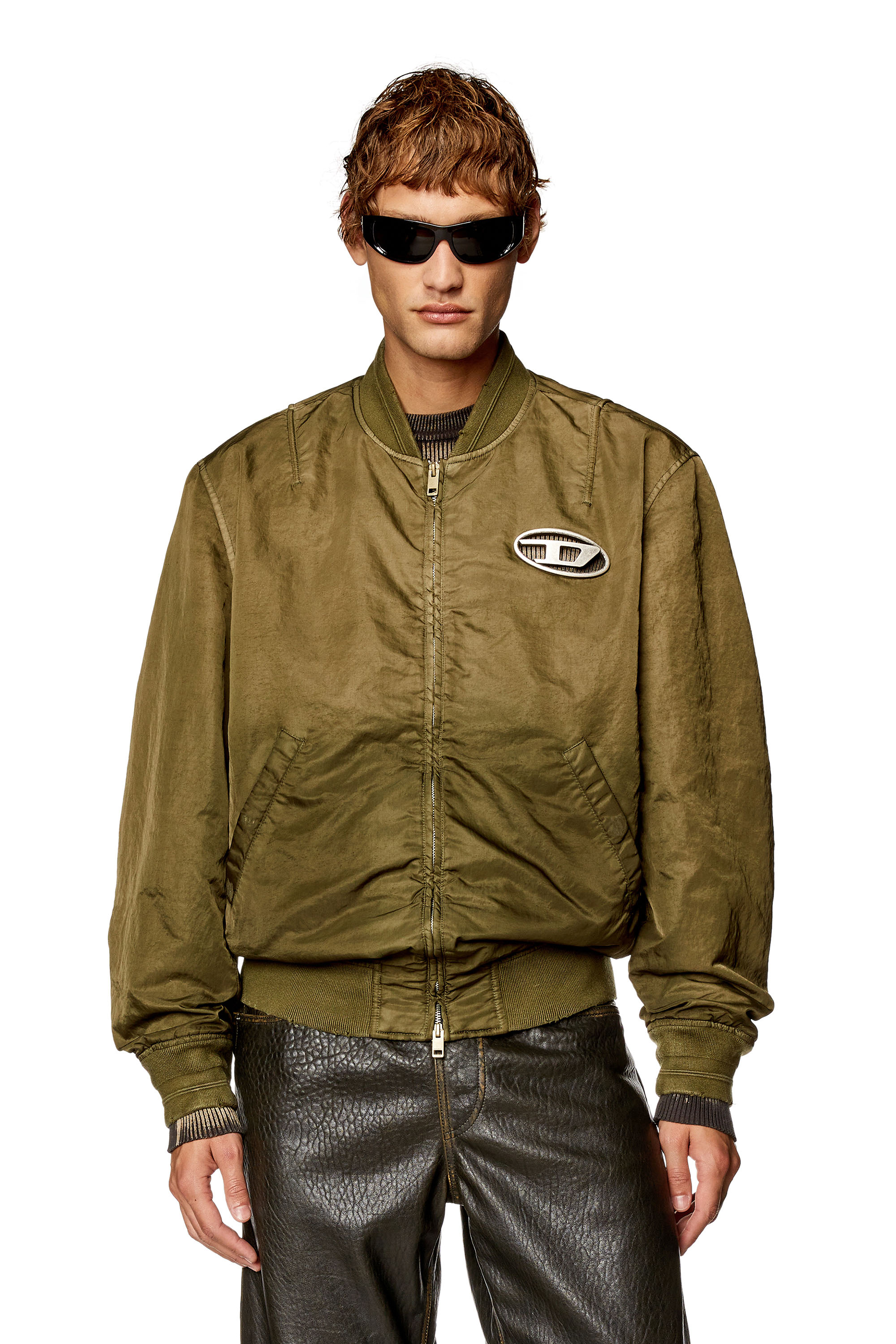 Diesel - Dégradé padded bomber jacket - Jackets - Man - Green