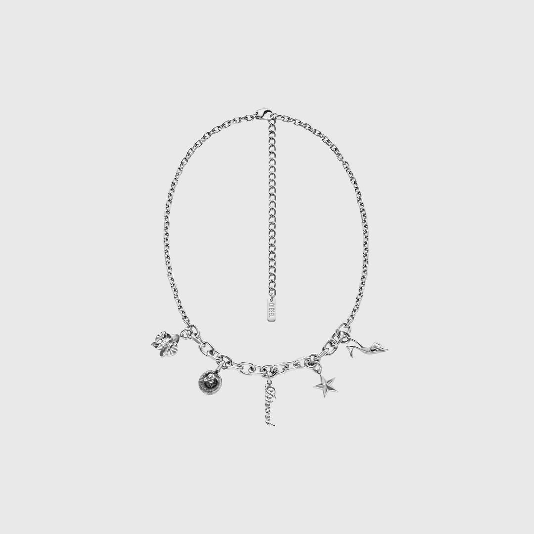 Diesel - Collier à breloques en acier inoxydable - Colliers et chaînes - Mixte - Gris argenté