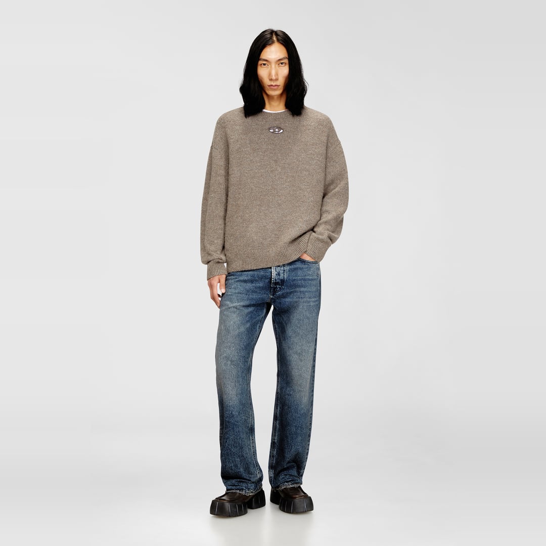 Diesel - Jumper in wool and alpaca blend - Knitwear - Man - Beige