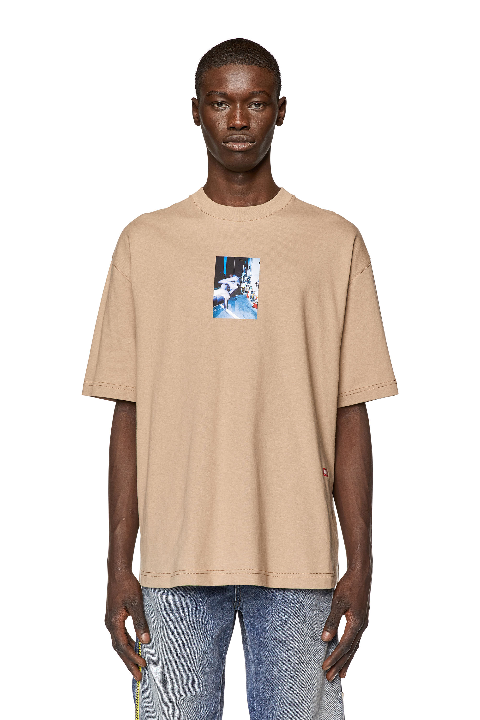 Diesel - T-shirt with photo prints - T-Shirts - Man - Beige