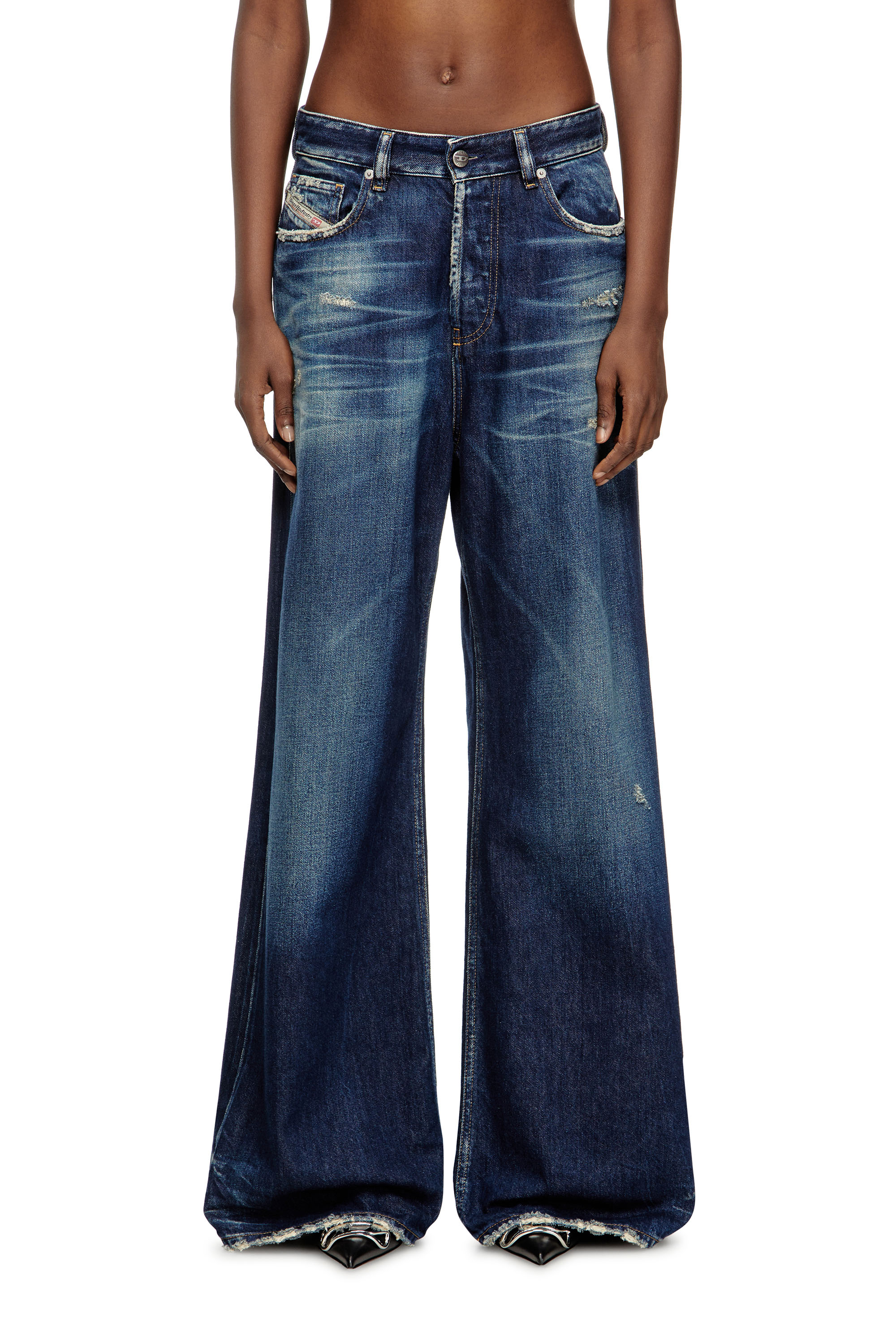 Diesel - Woman's Relaxed Jeans 1996 D-Sire 09M06, Dark Blue - 1