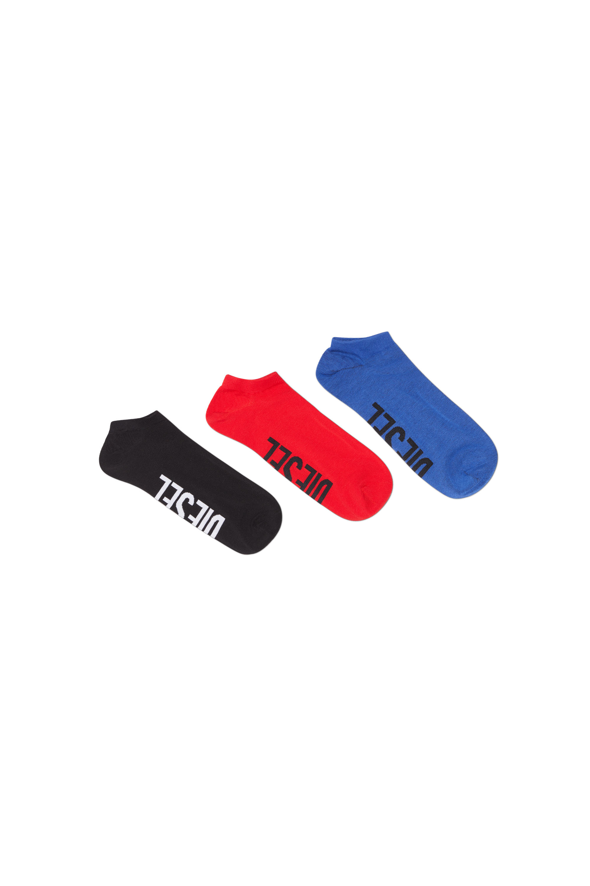 Diesel - Set di tre paia di calzini low-cut con logo - Calzini - Uomo - Multicolor
