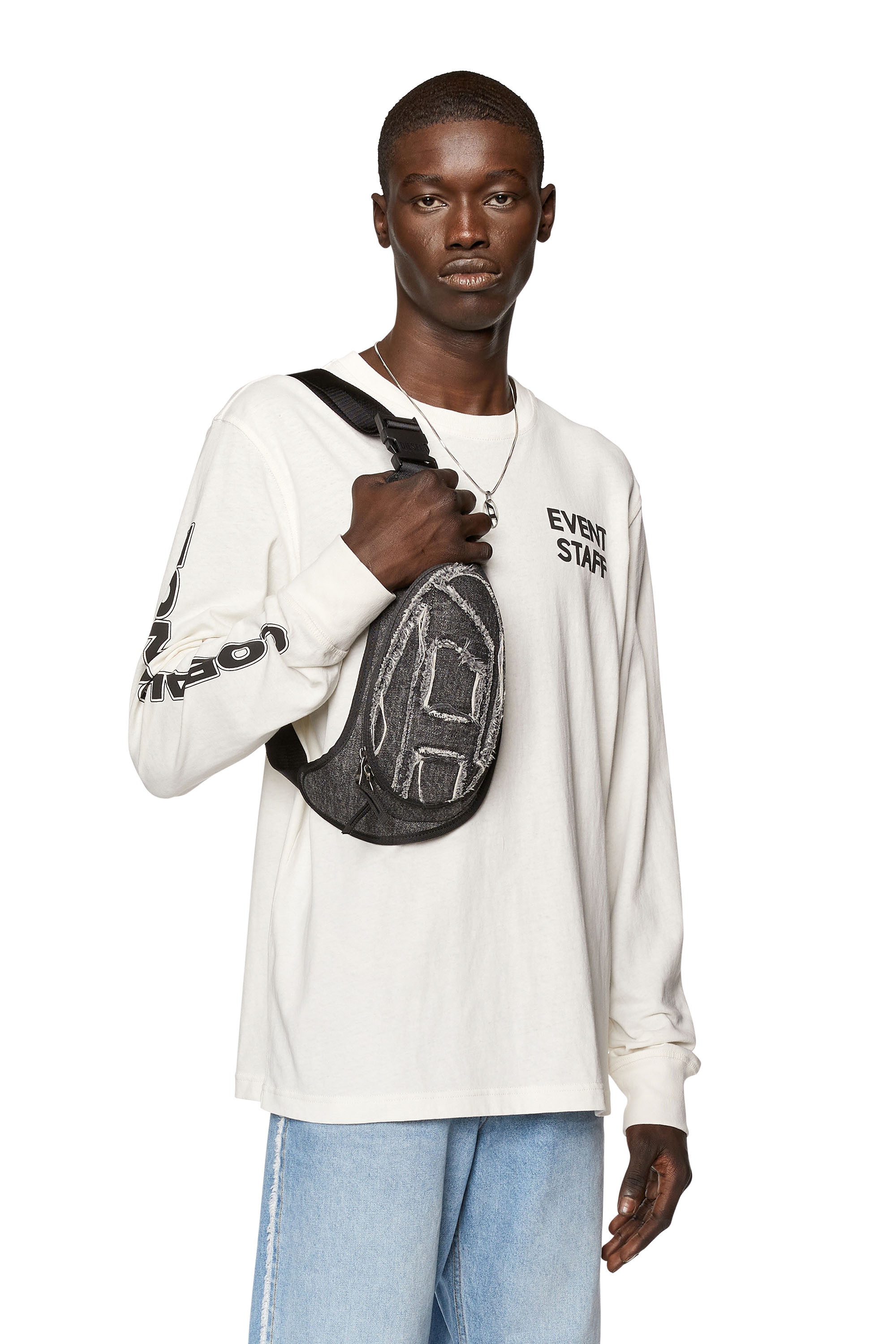 Diesel - Long-sleeve T-shirt with Global Dance prints - T-Shirts - Man - White